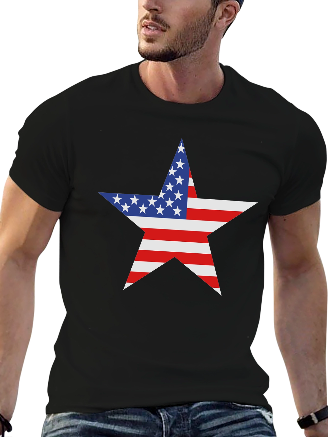 Patriotic American Flag Star T-Shirt