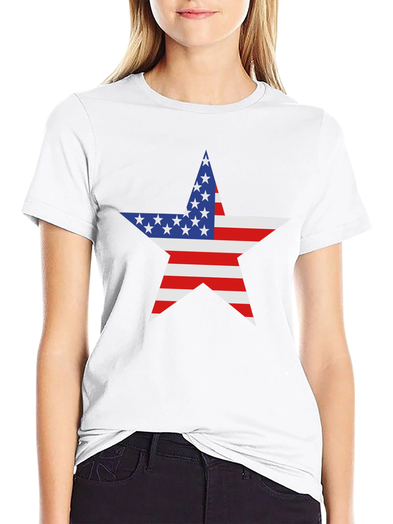 Patriotic American Flag Star T-Shirt
