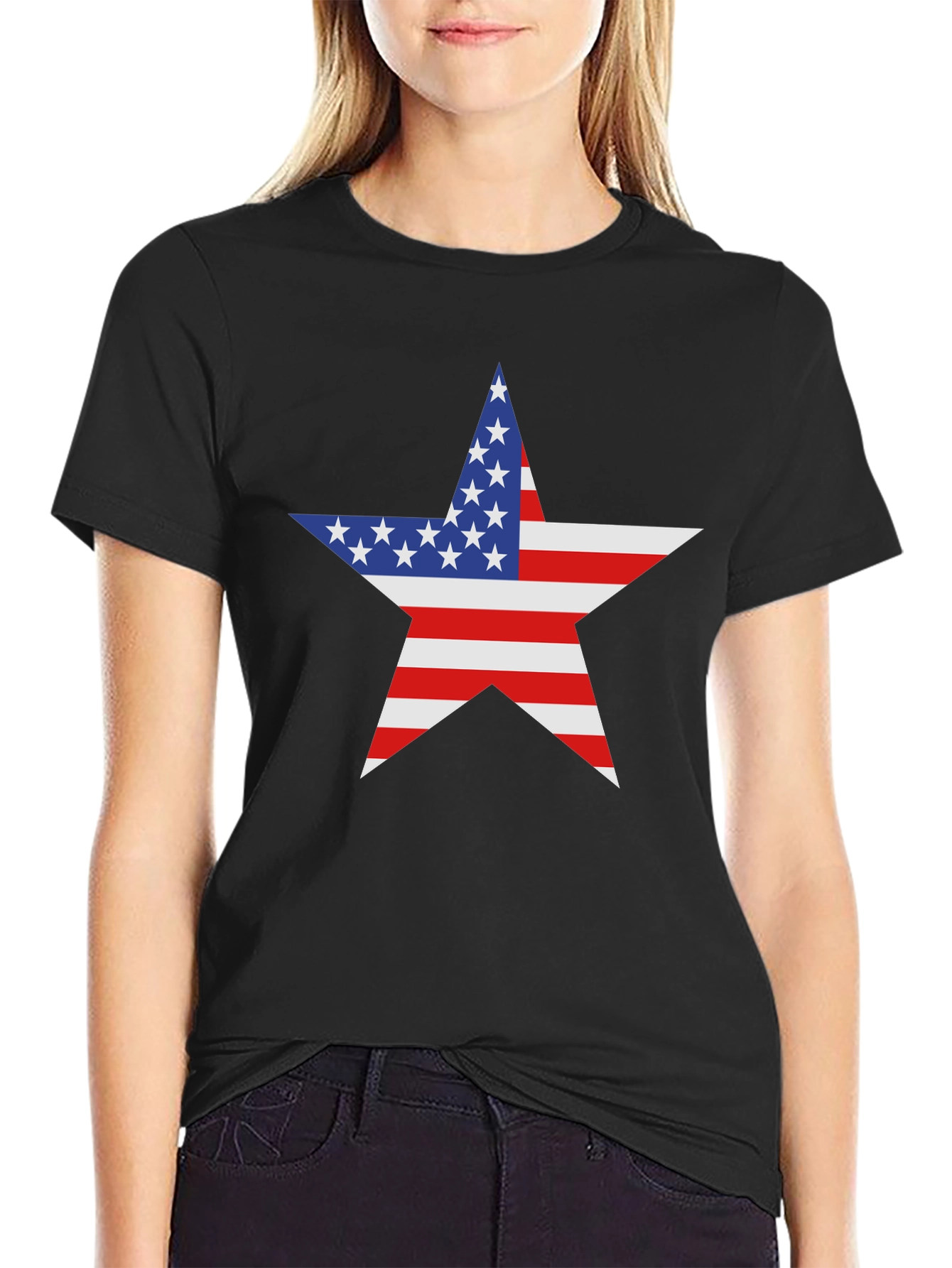 Patriotic American Flag Star T-Shirt
