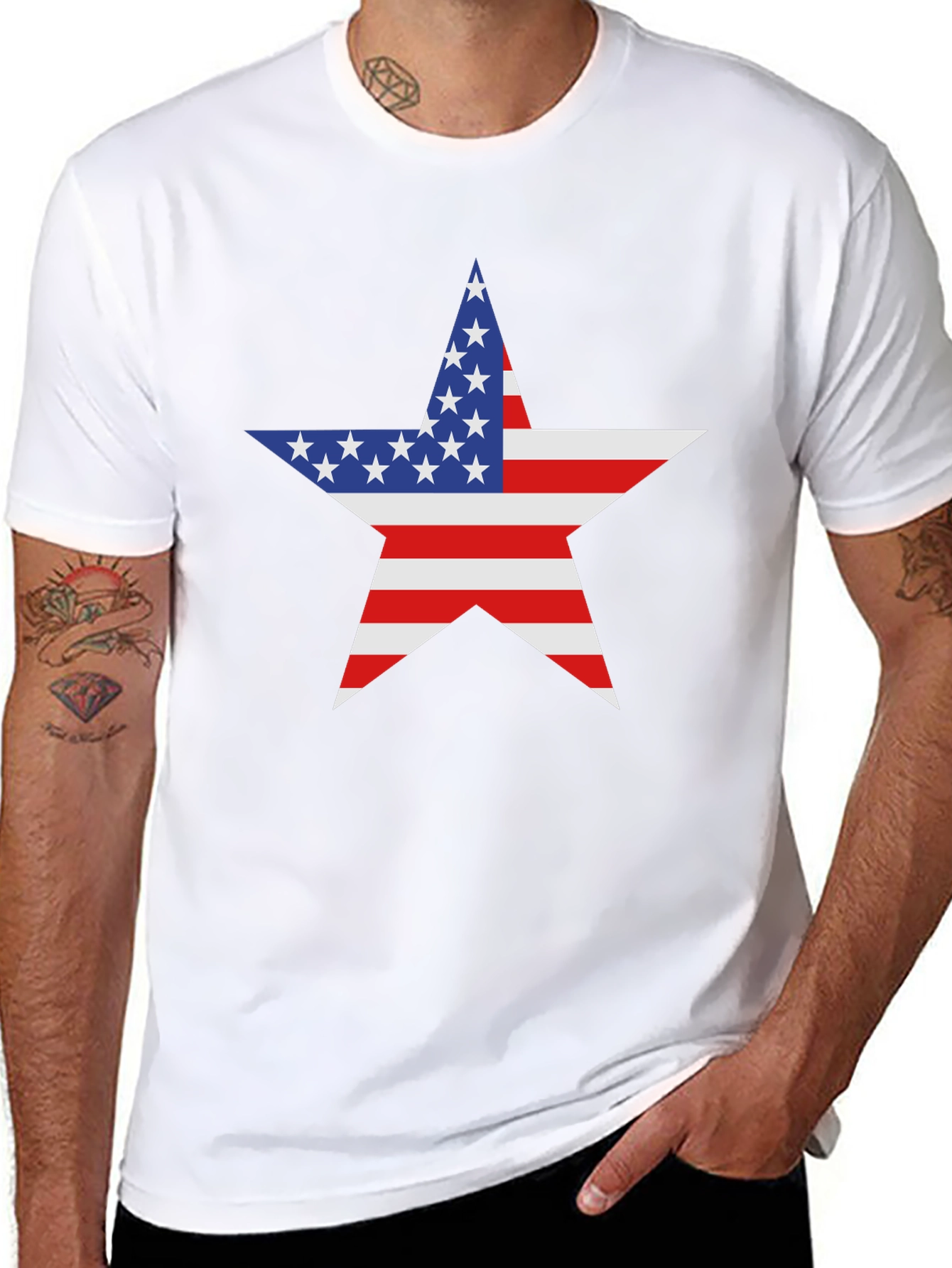 Patriotic American Flag Star T-Shirt
