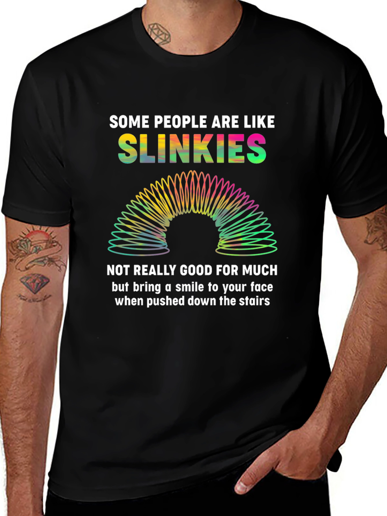 Slinkies Graphic Tee - Funny Novelty T-Shirt