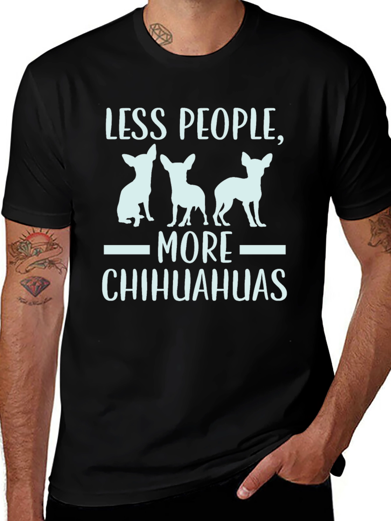 Less People More Chihuahuas Graphic Tee