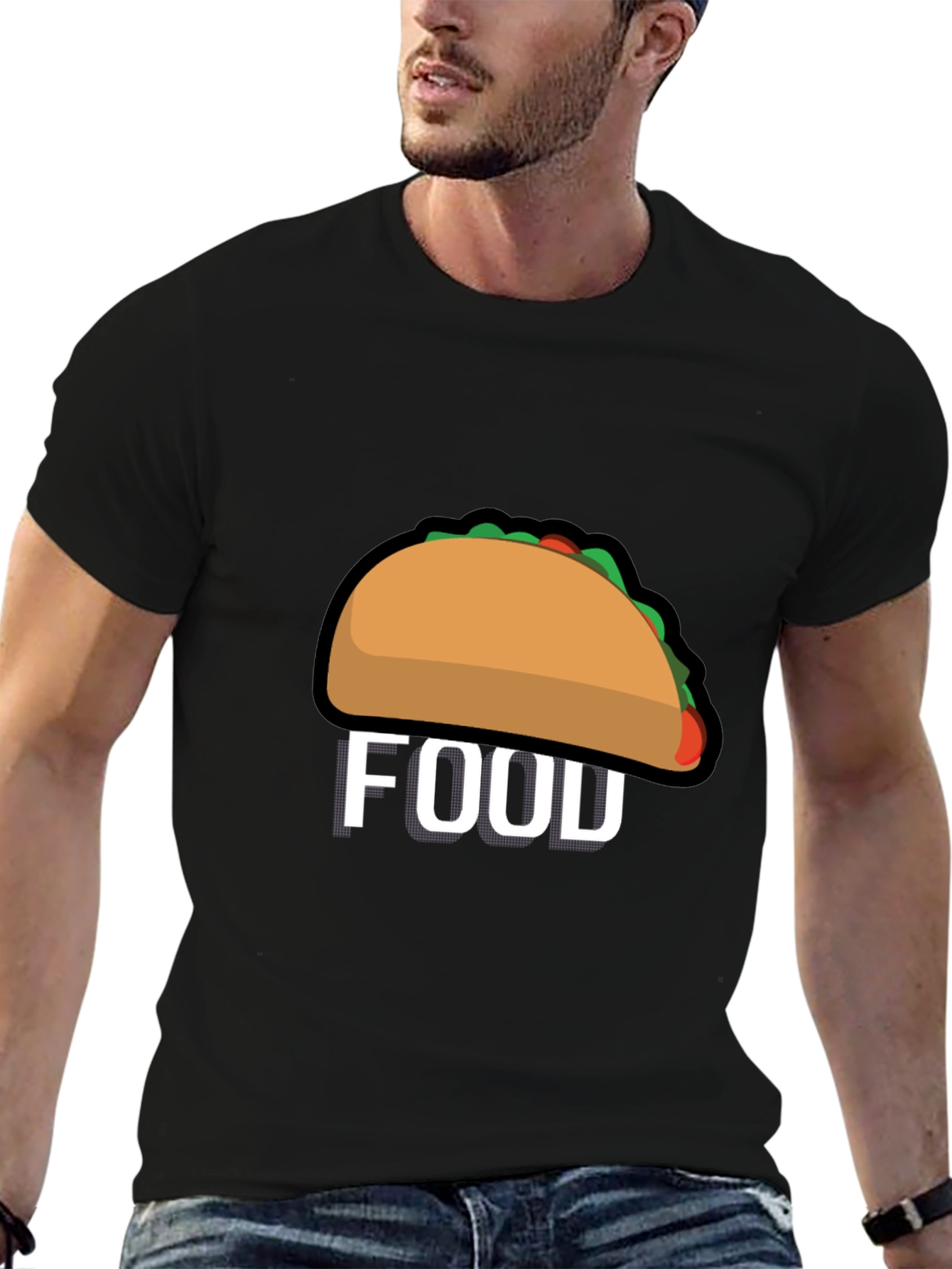 Taco Food Graphic Tee - Black