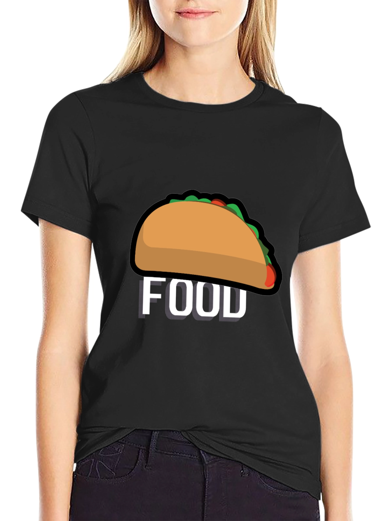 Taco Food Graphic Tee - Black