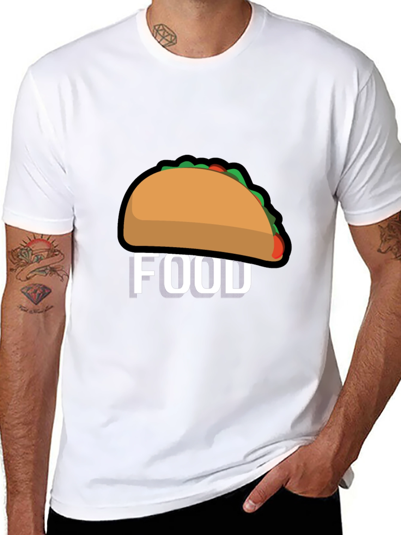 Taco Food Graphic Tee - Black