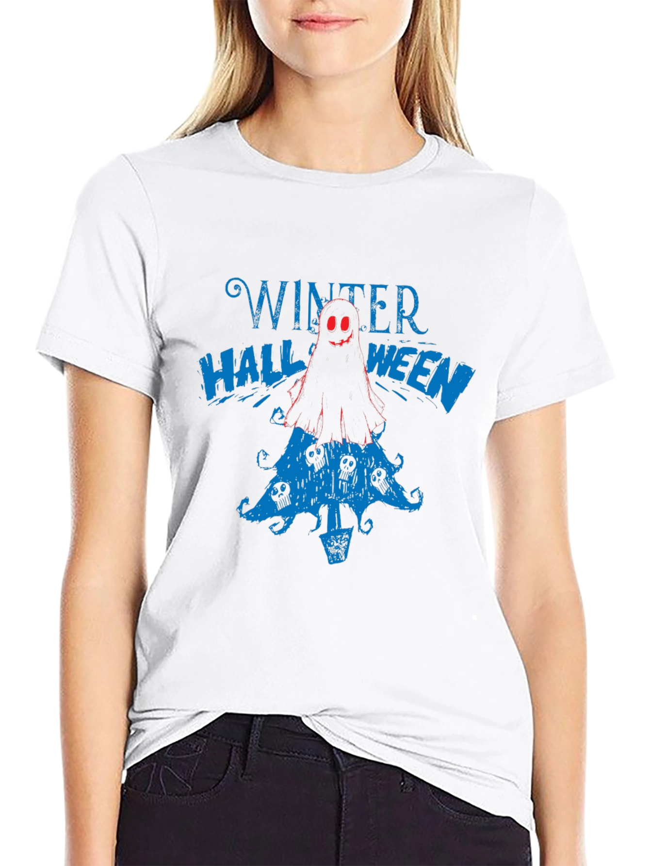 Winter Halloween Graphic Print Tee