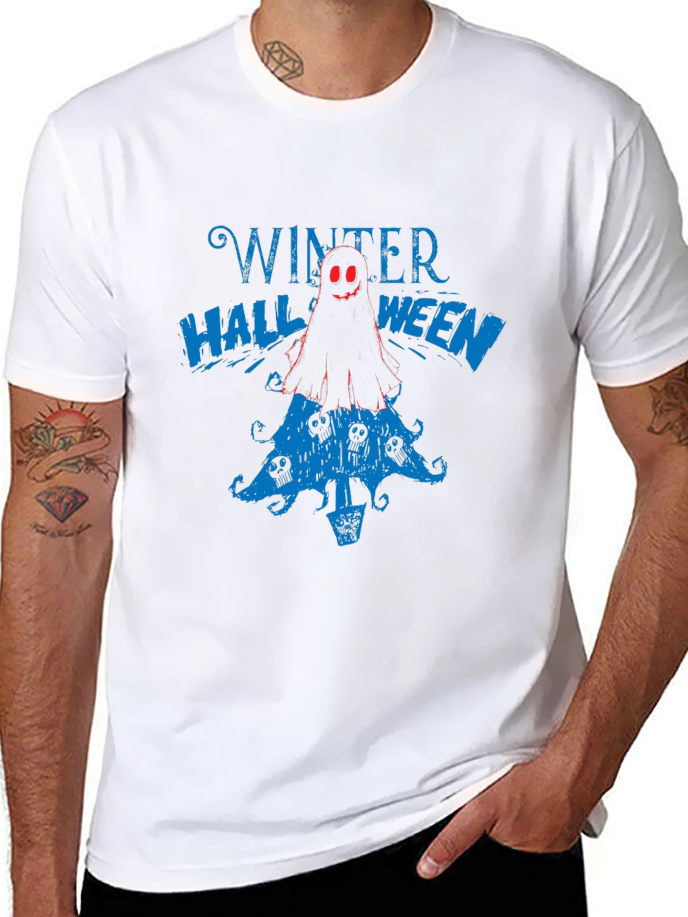 Winter Halloween Graphic Print Tee
