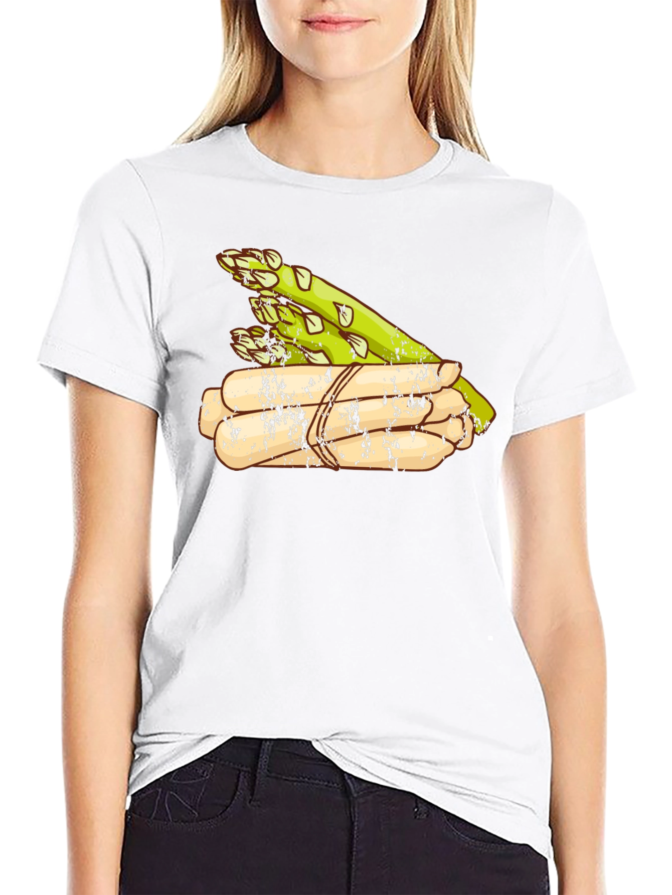 Asparagus Graphic Tee - Fresh Vegetable Design
