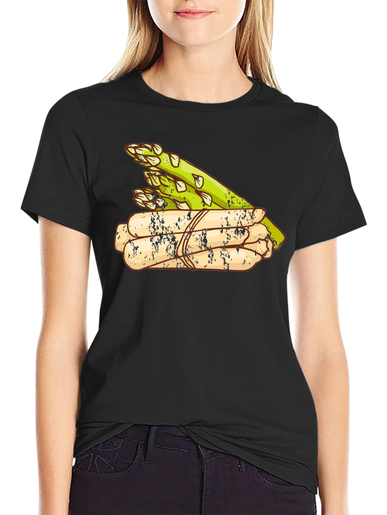 Asparagus Graphic Tee - Fresh Vegetable Design