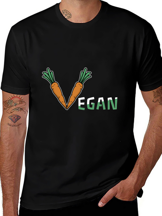 Vegan Carrot V-Neck T-Shirt