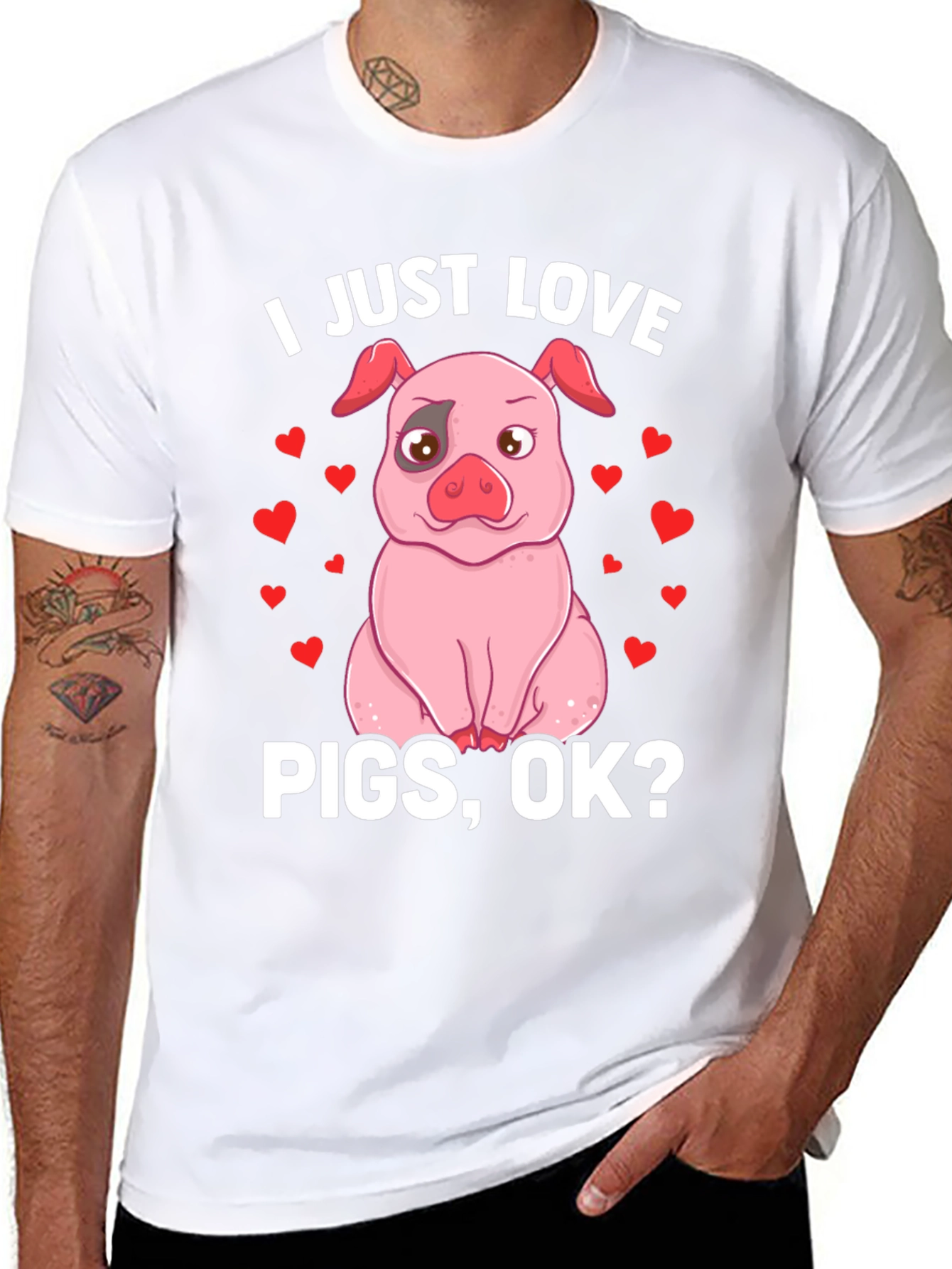 I Just Love Pigs OK? Funny Pig T-Shirt