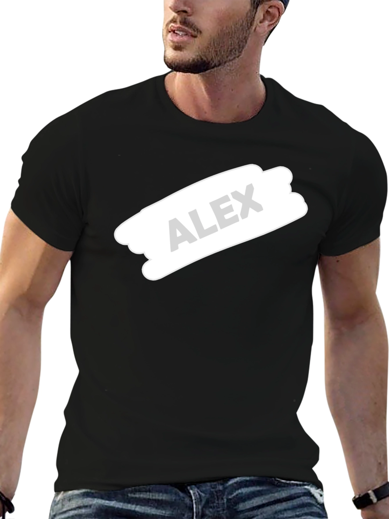 Personalized Alex Custom Black T-Shirt