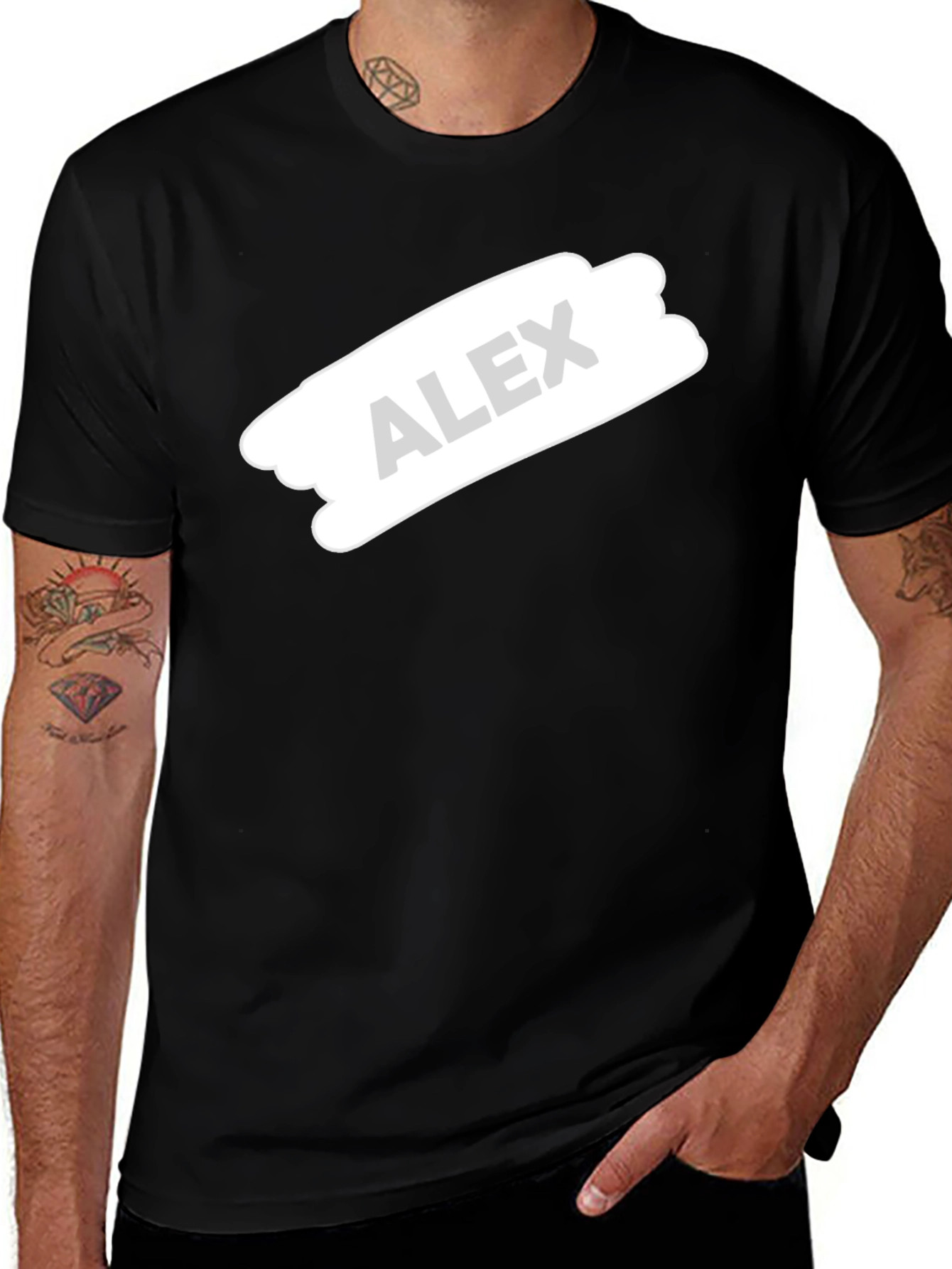 Personalized Alex Custom Black T-Shirt