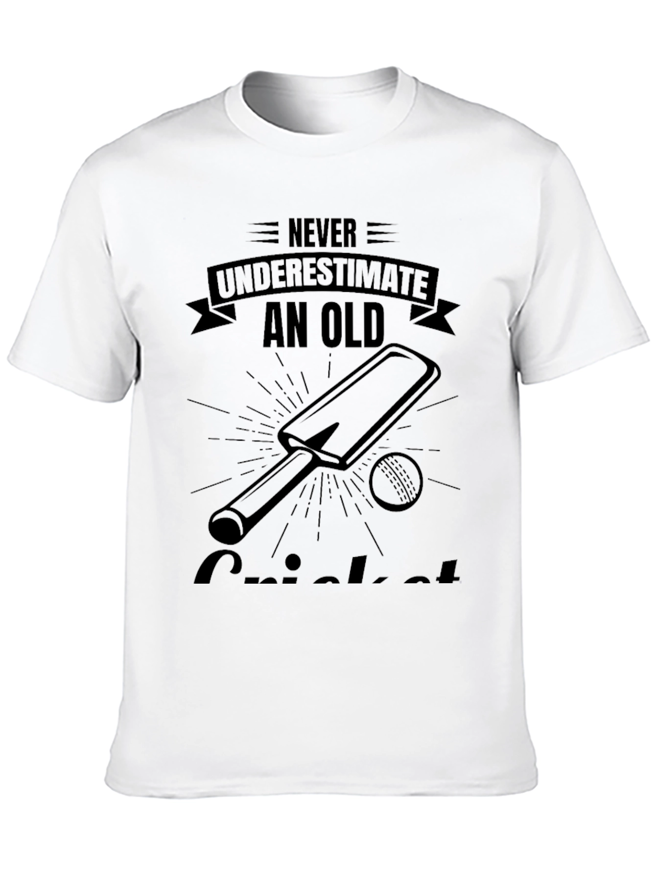 Old Cricket Player T-Shirt - Never Underestimate