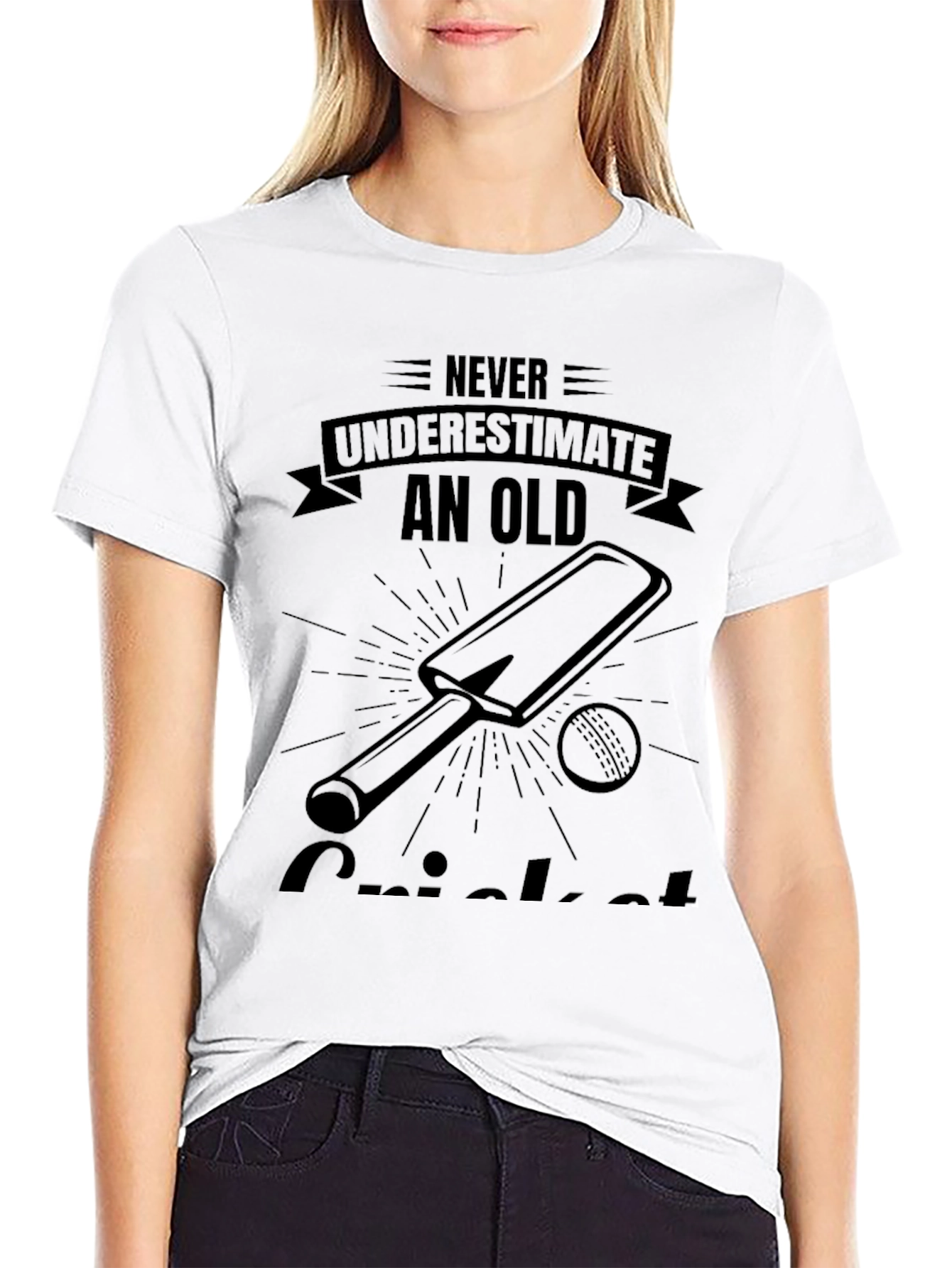 Old Cricket Player T-Shirt - Never Underestimate