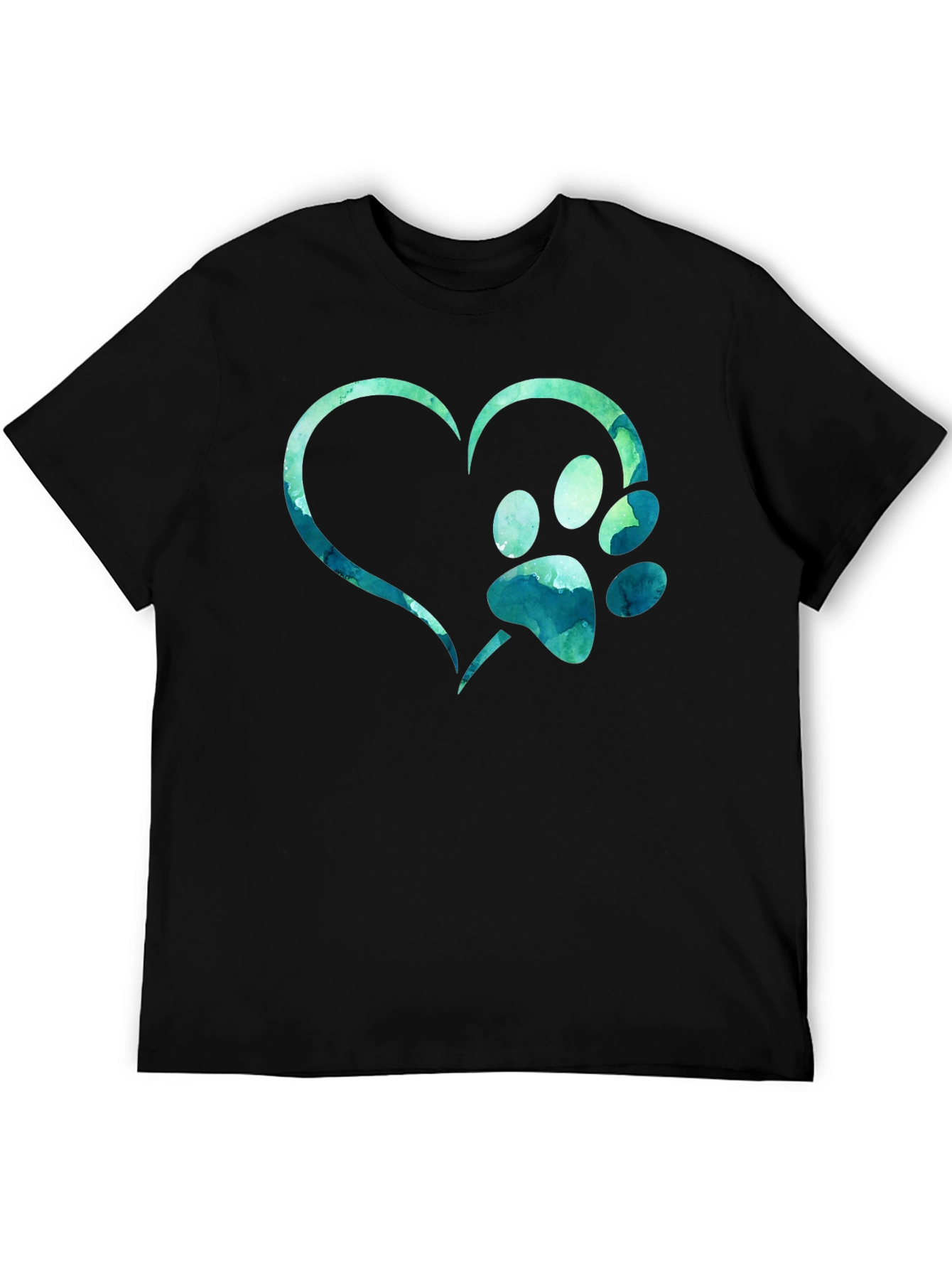 Heart Paw Print T-Shirt - Pet Lover Tee