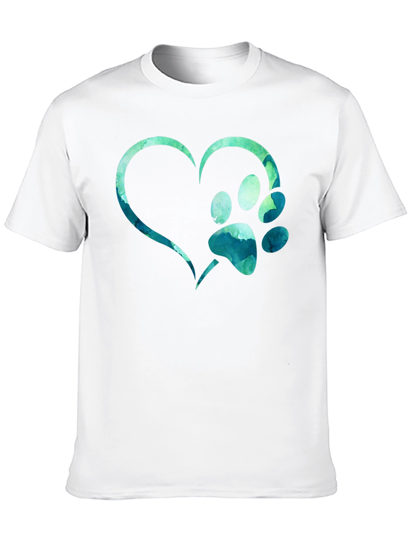 Heart Paw Print T-Shirt - Pet Lover Tee
