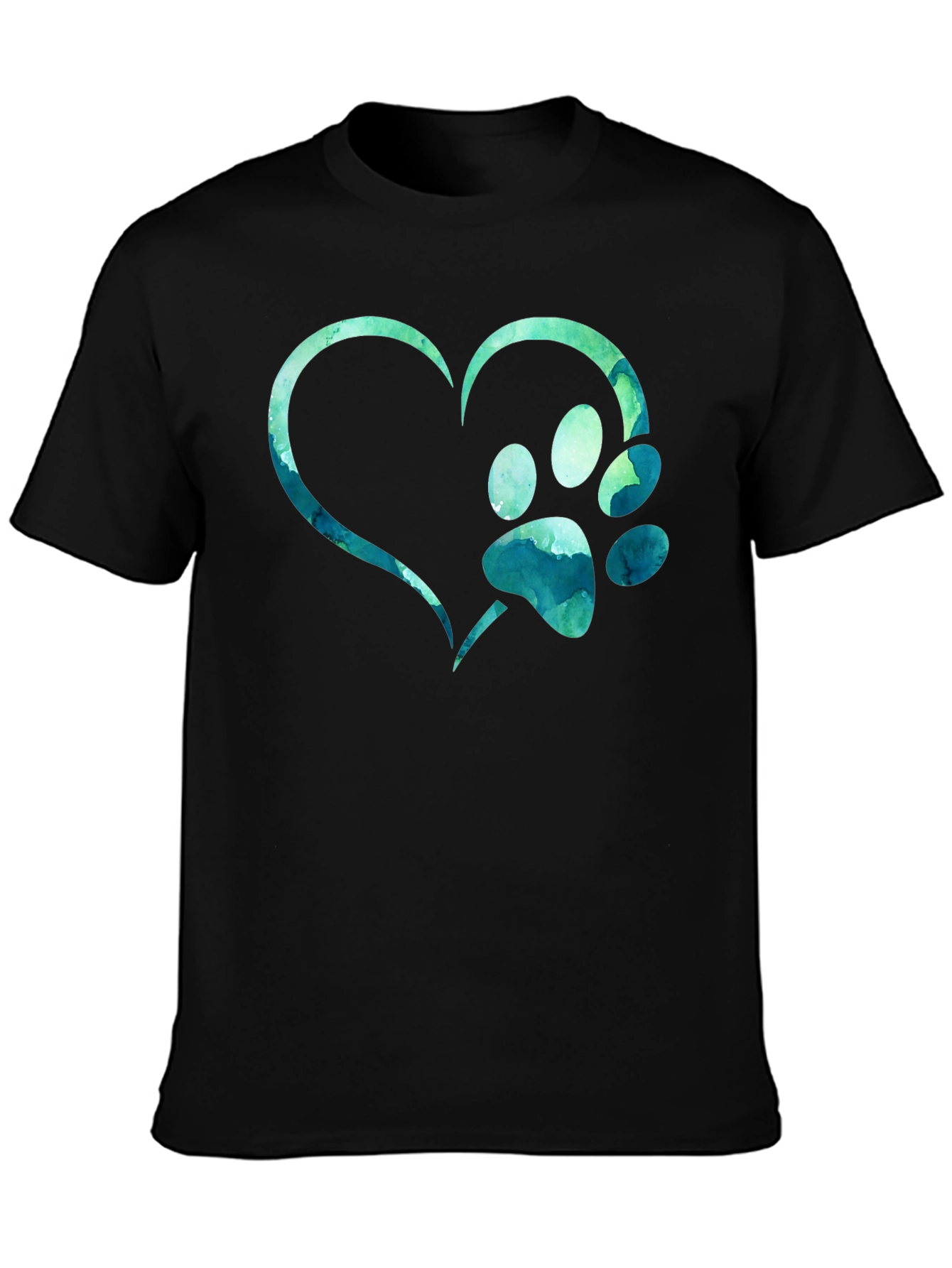 Heart Paw Print T-Shirt - Pet Lover Tee