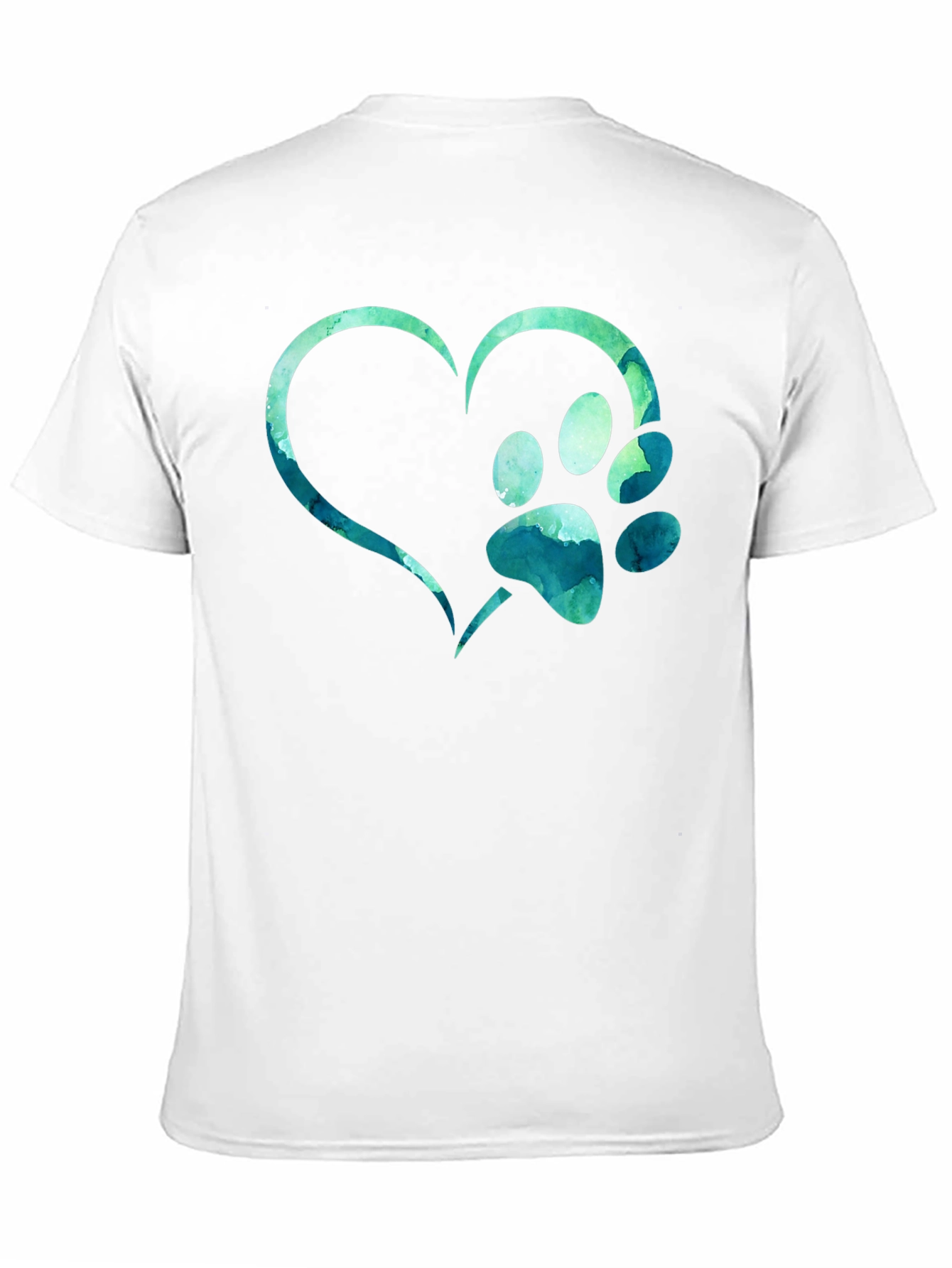 Heart Paw Print T-Shirt - Pet Lover Tee