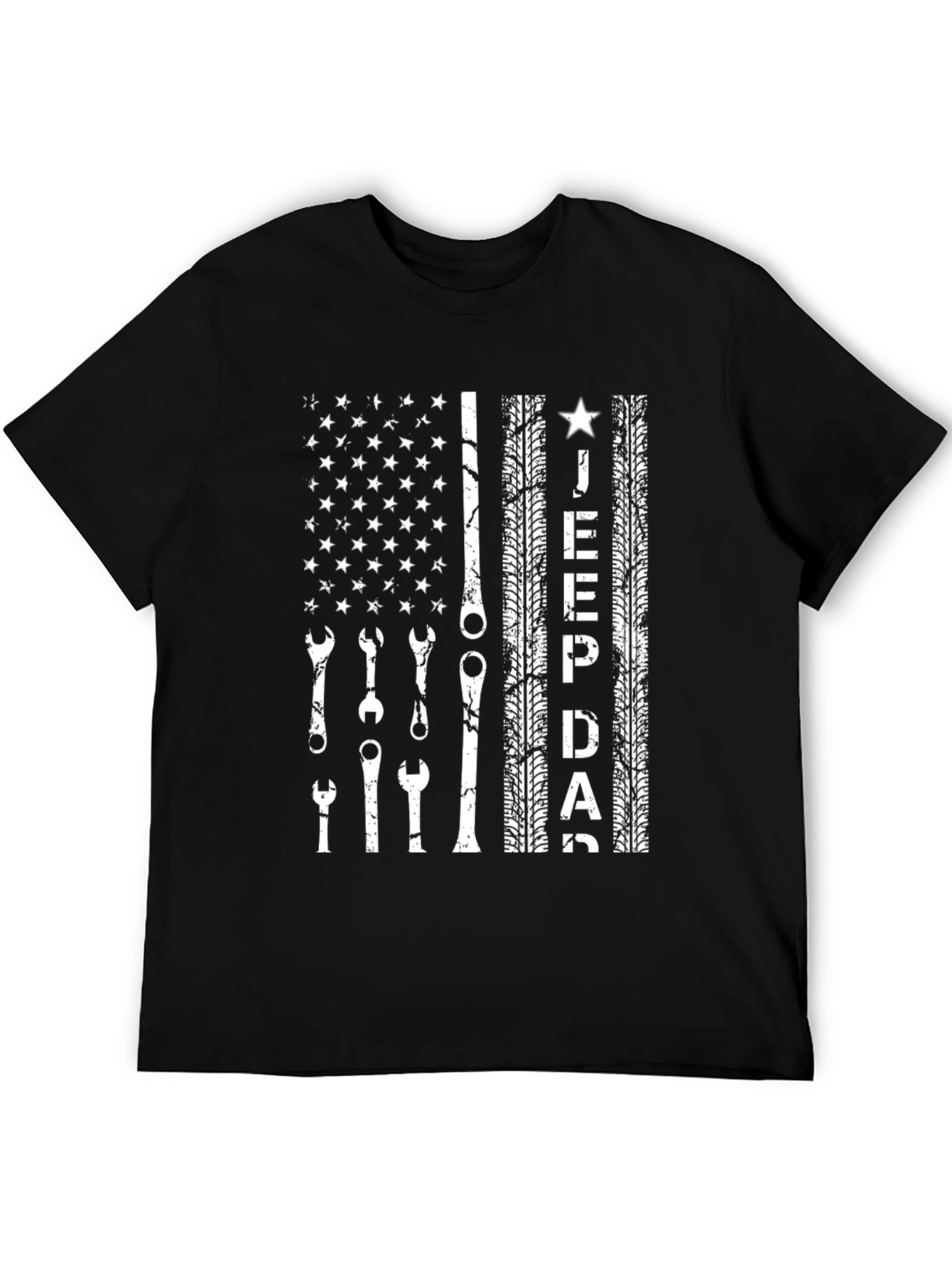 Jeep Dad American Flag T-Shirt