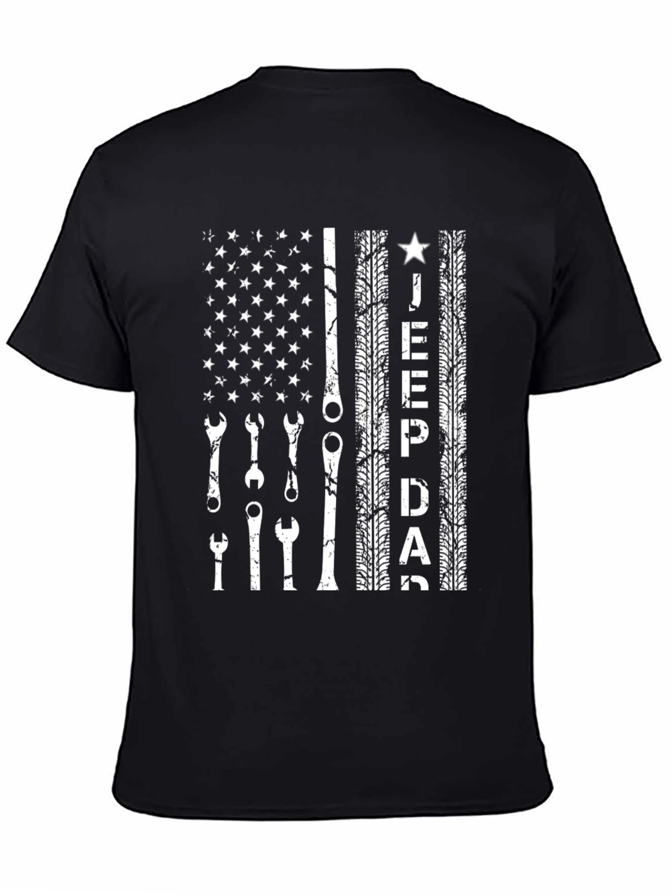 Jeep Dad American Flag T-Shirt