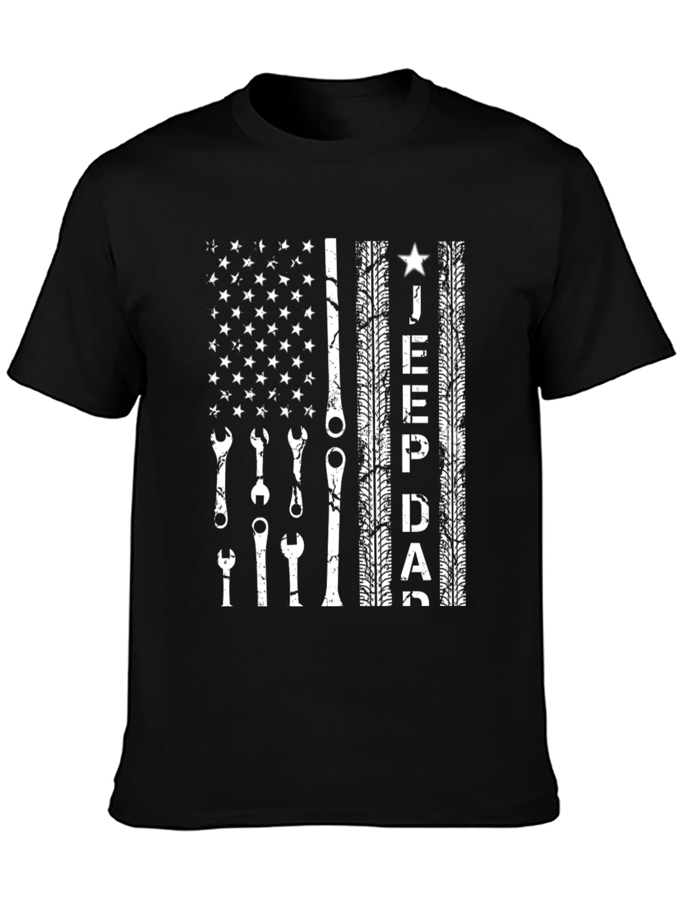 Jeep Dad American Flag T-Shirt