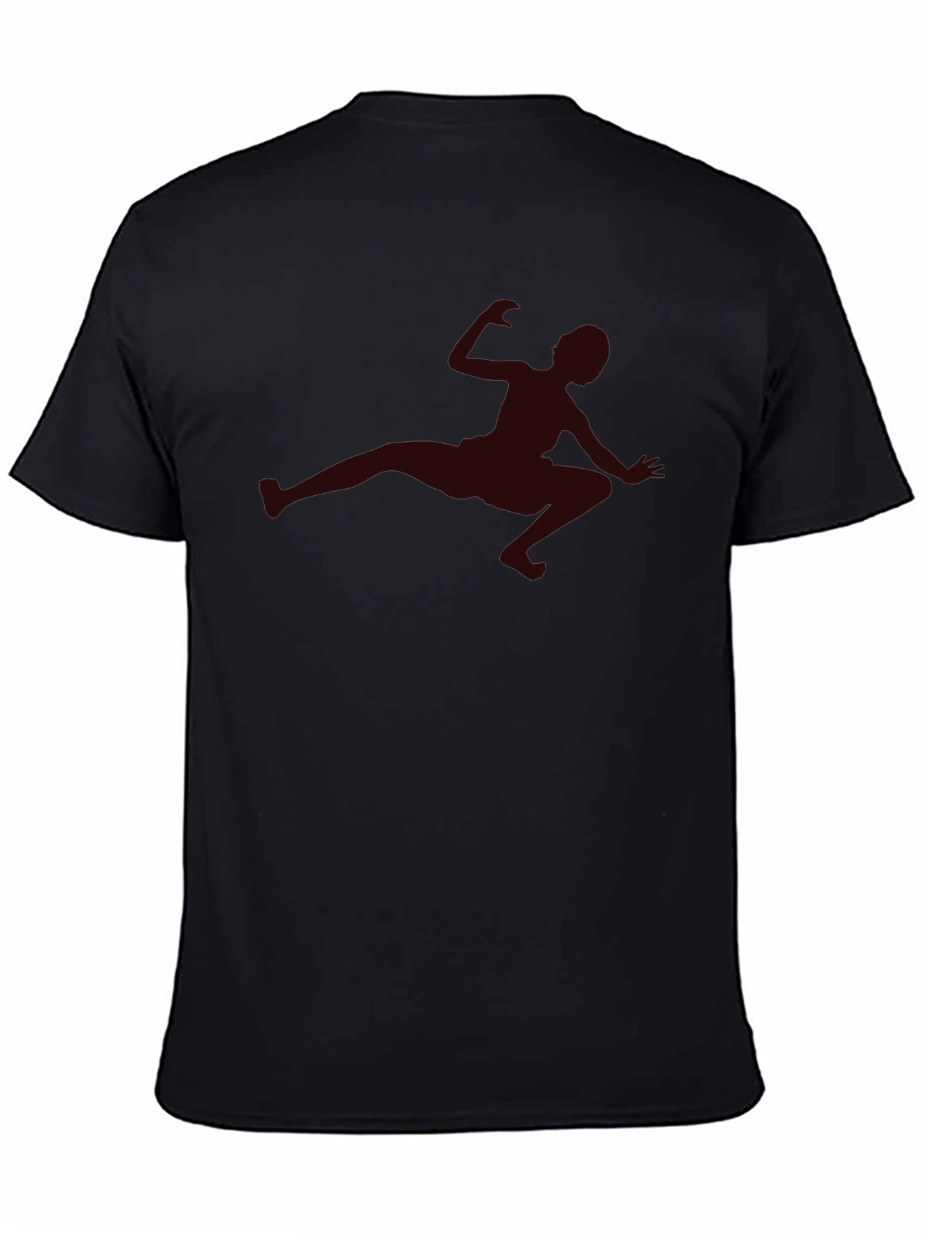 Mans Black T-Shirt with Silhouette Design