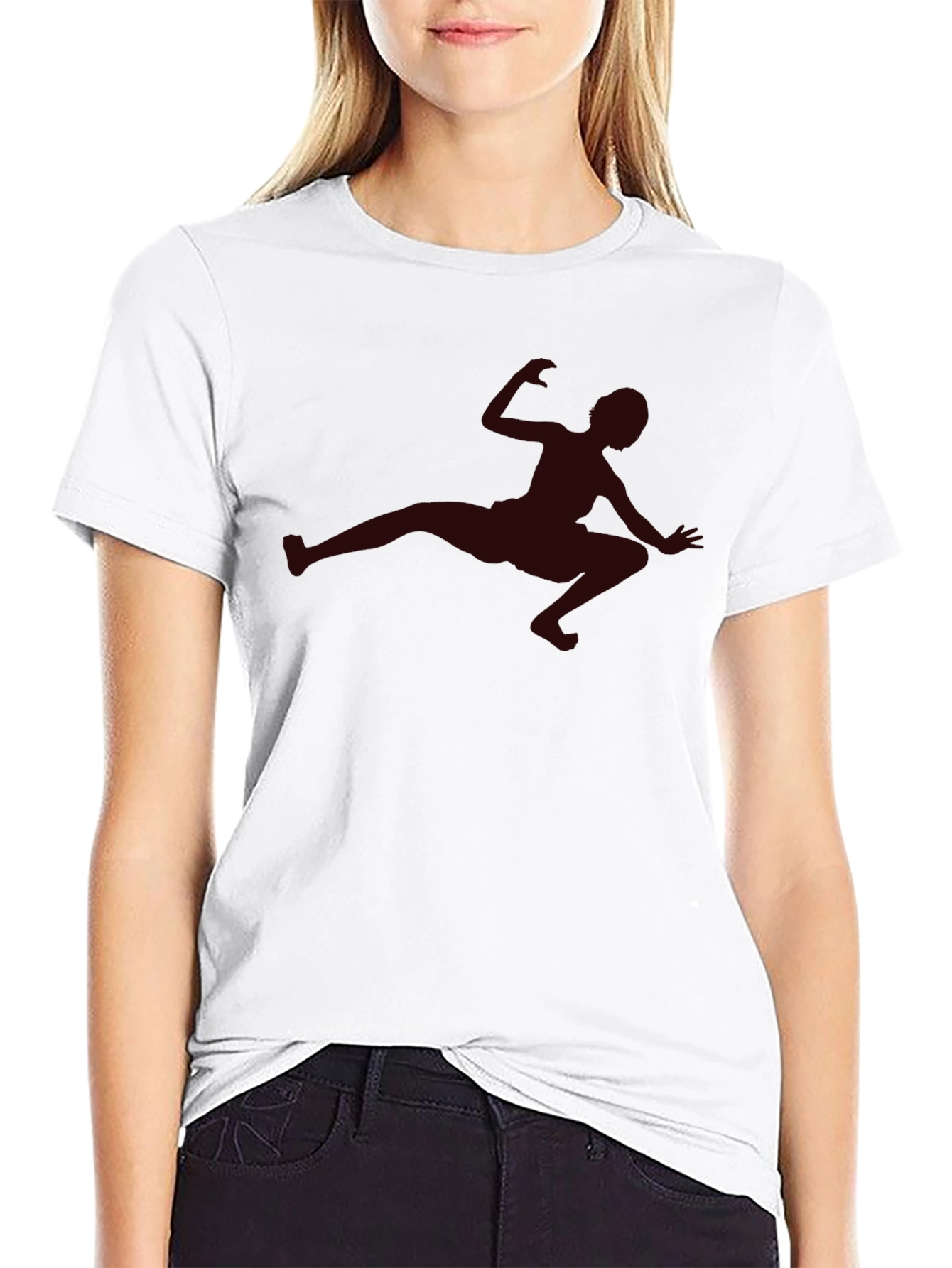 Mans Black T-Shirt with Silhouette Design