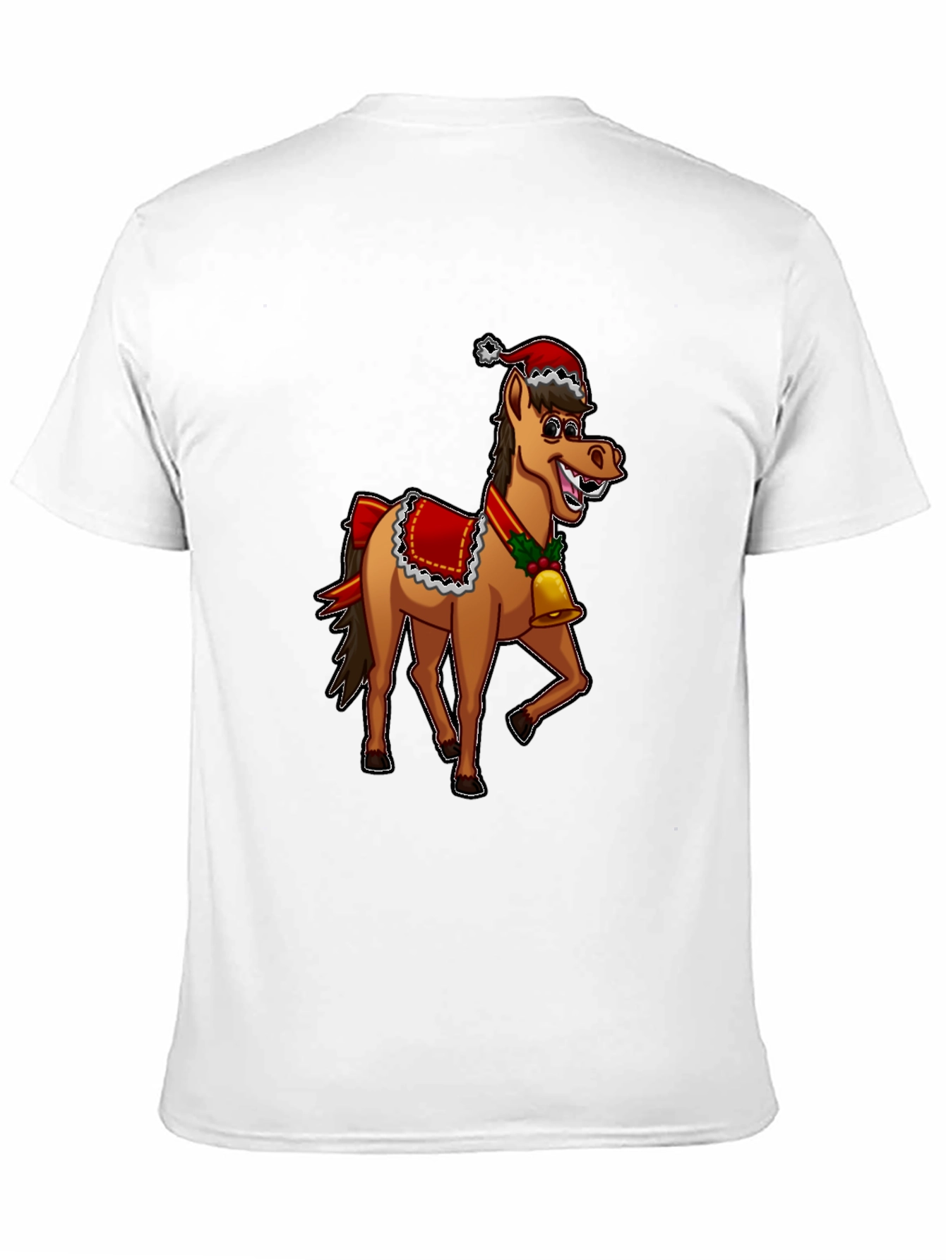 Festive Horse Graphic Tee - Holiday Cheer