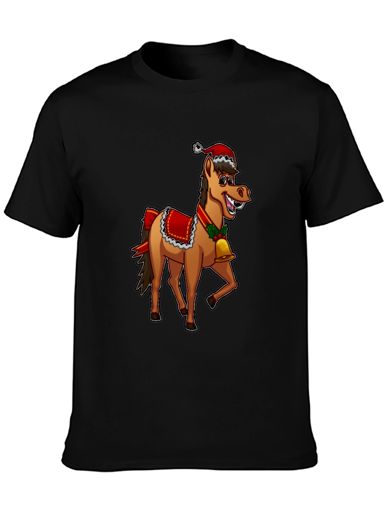 Festive Horse Graphic Tee - Holiday Cheer