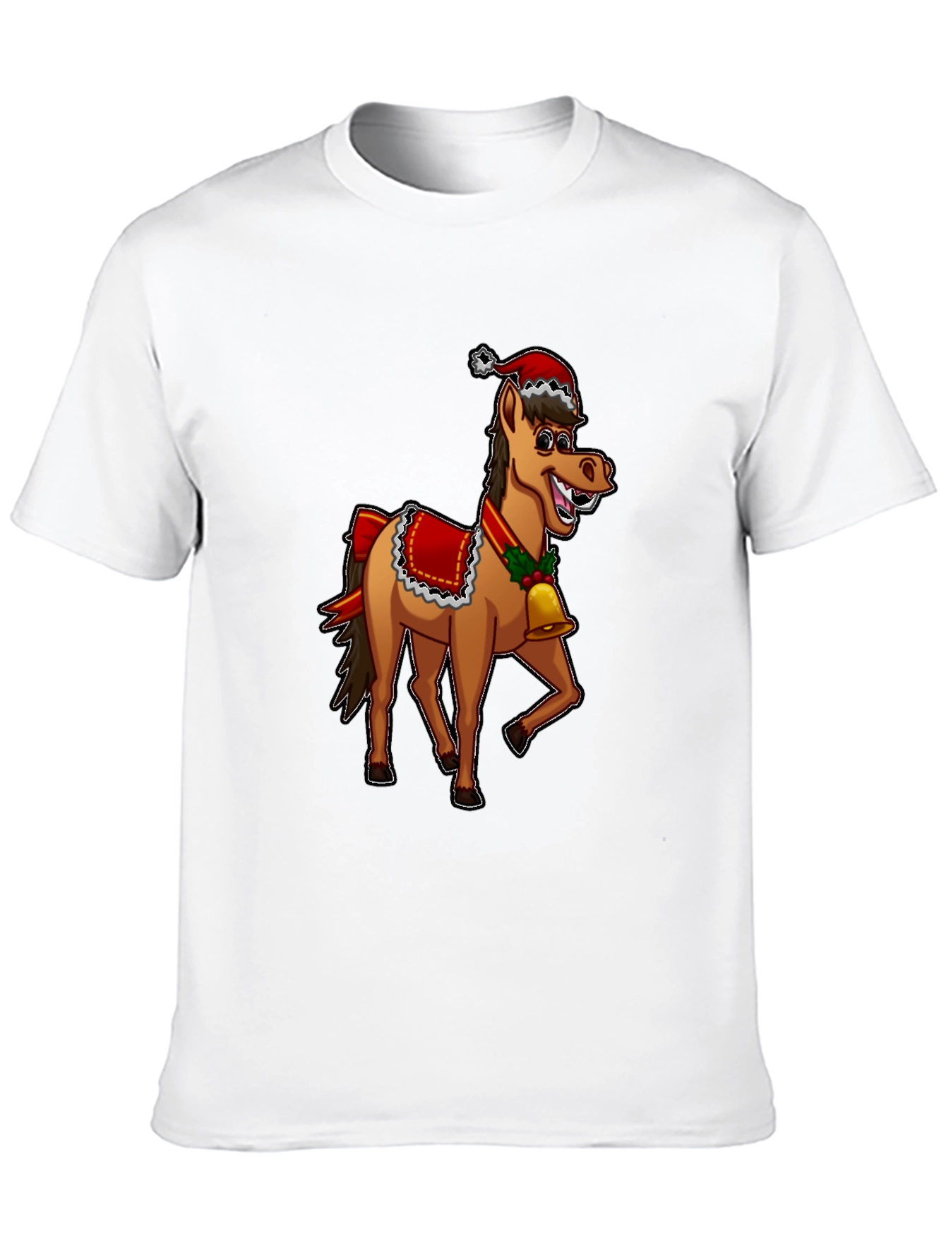 Festive Horse Graphic Tee - Holiday Cheer