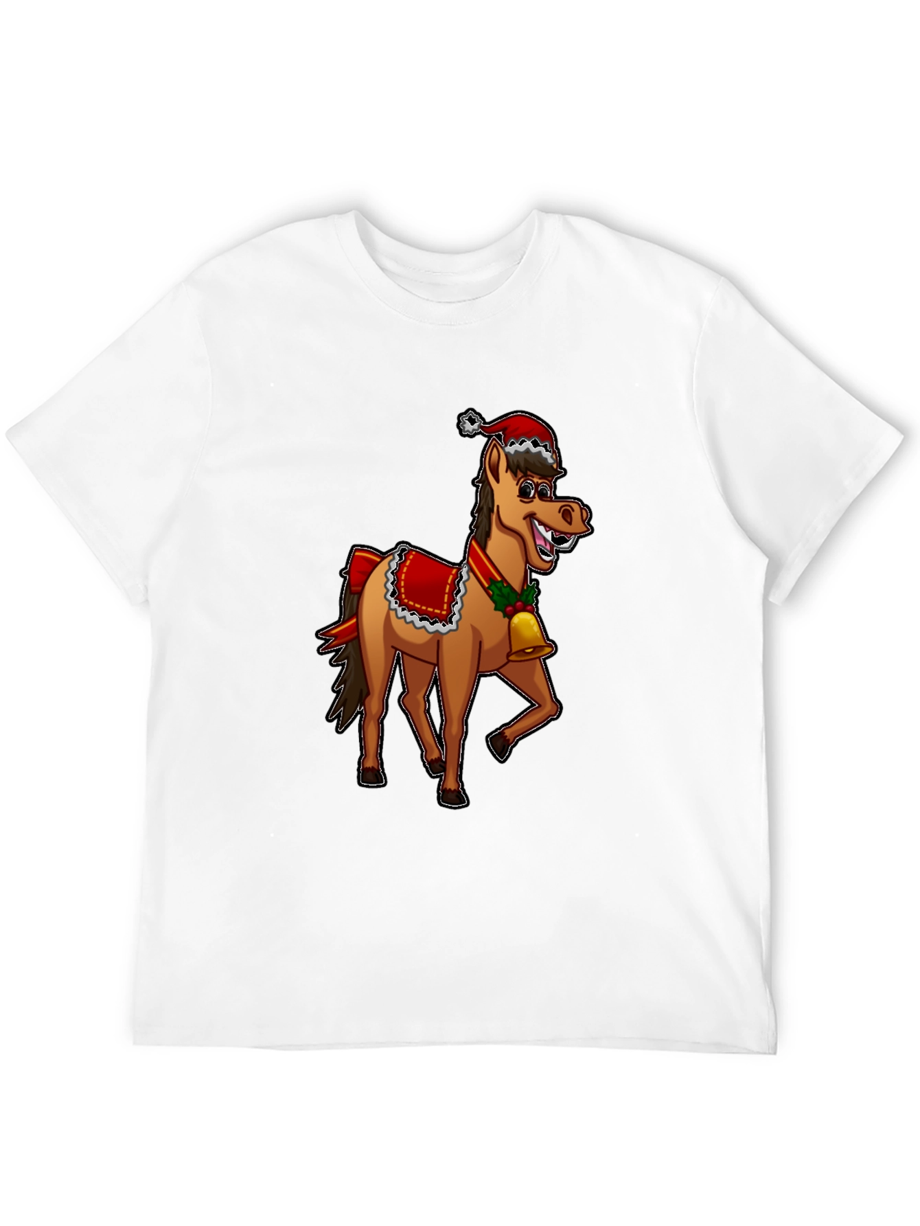 Festive Horse Graphic Tee - Holiday Cheer