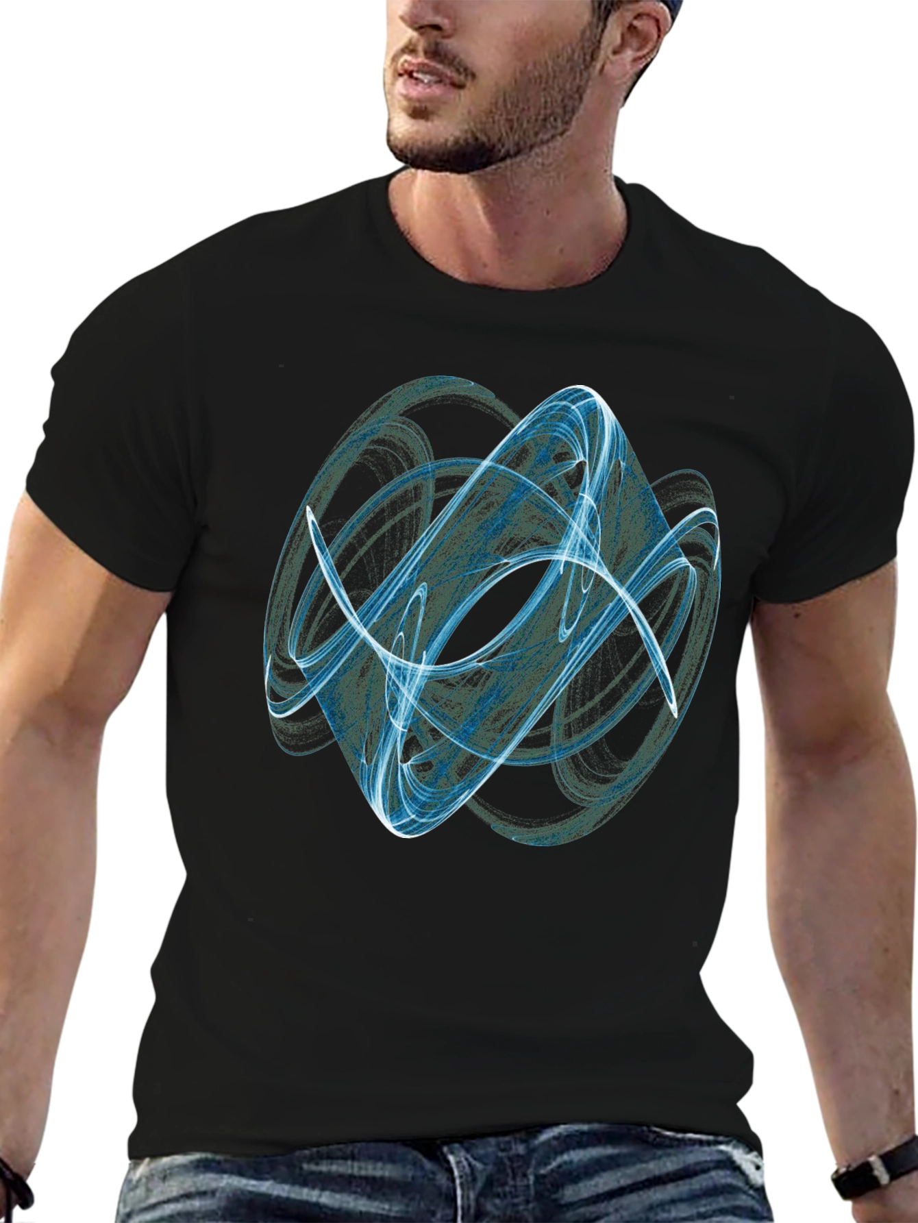 Abstract Light Black T-Shirt