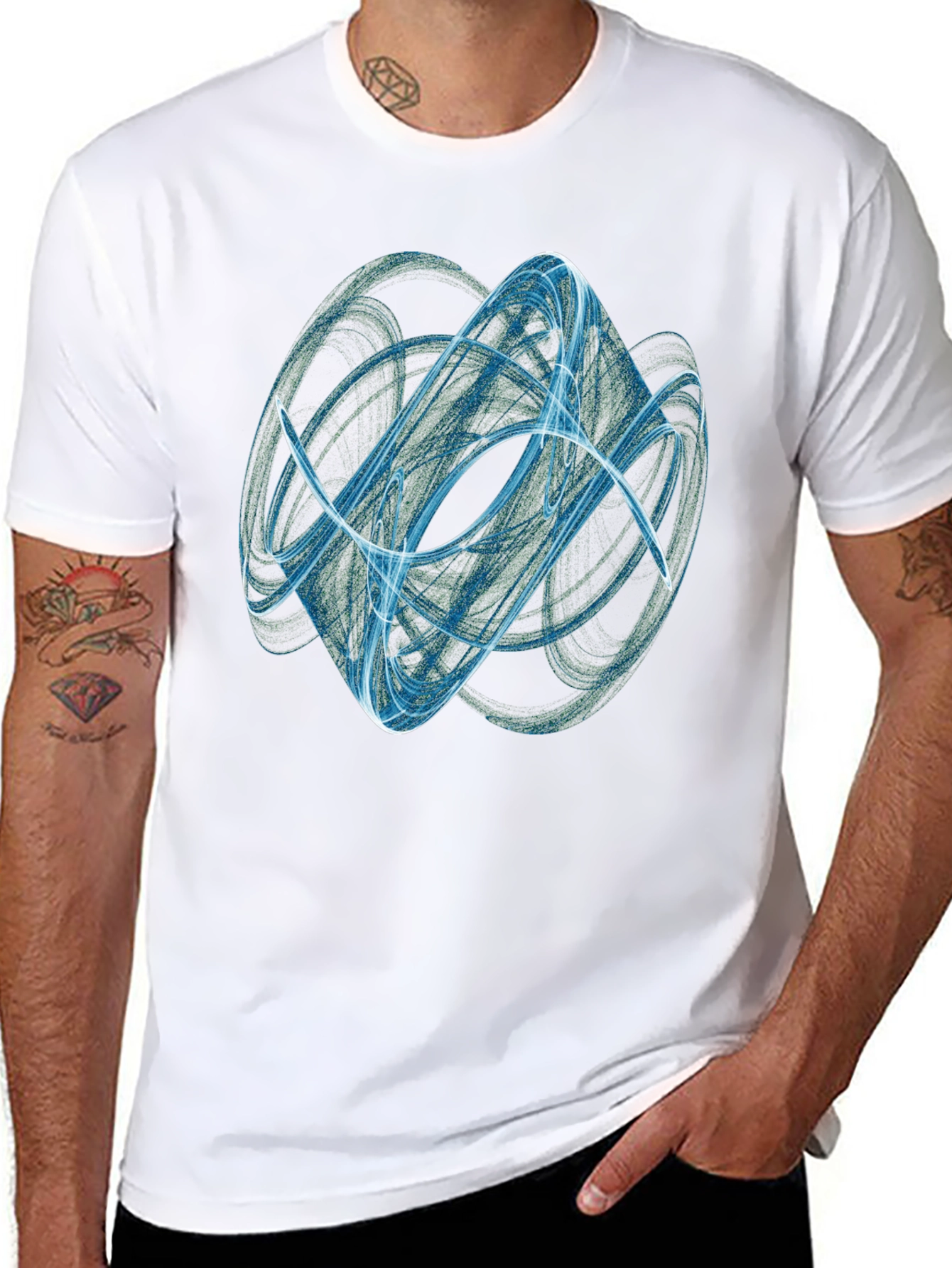 Abstract Light Black T-Shirt