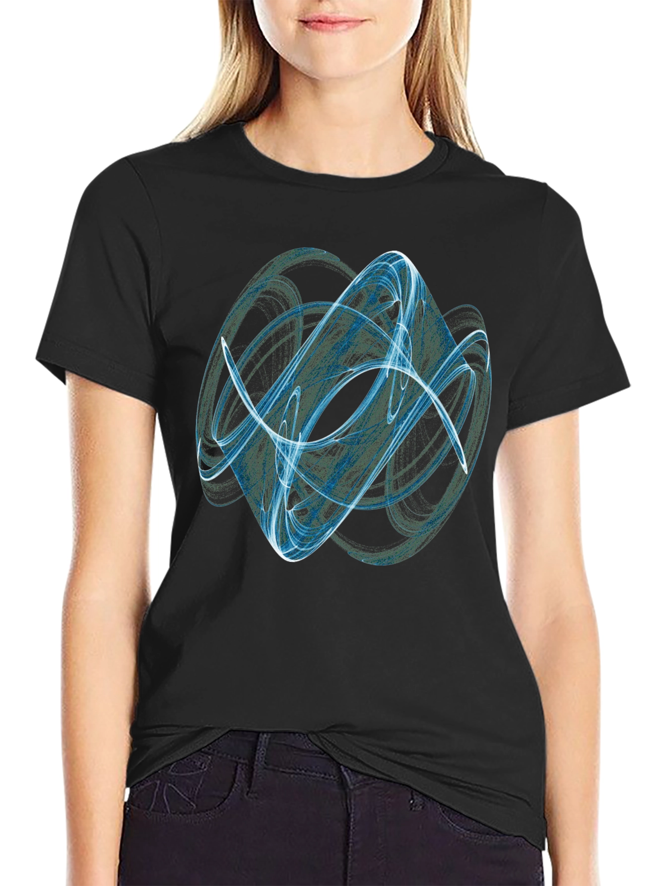 Abstract Light Black T-Shirt