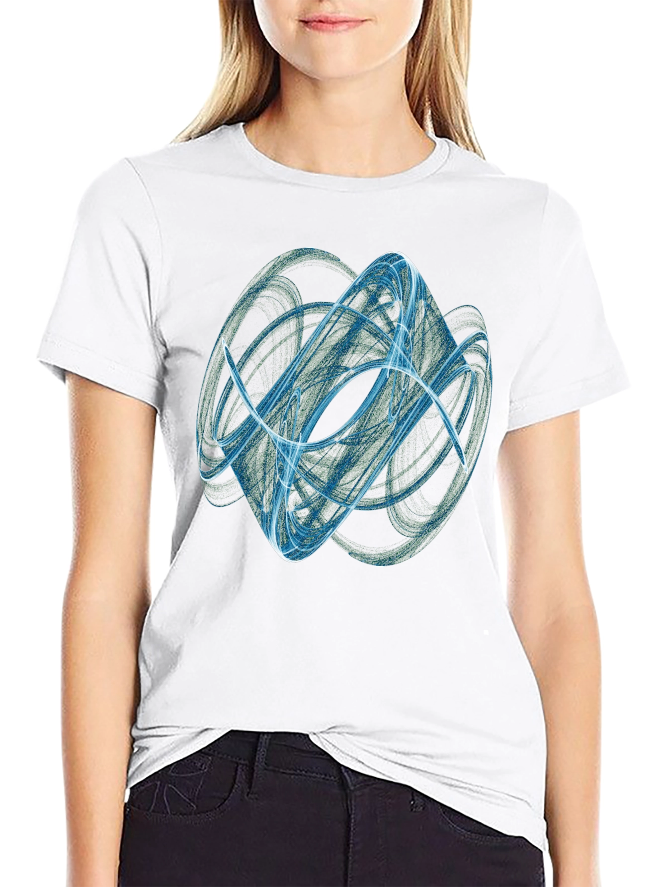 Abstract Light Black T-Shirt