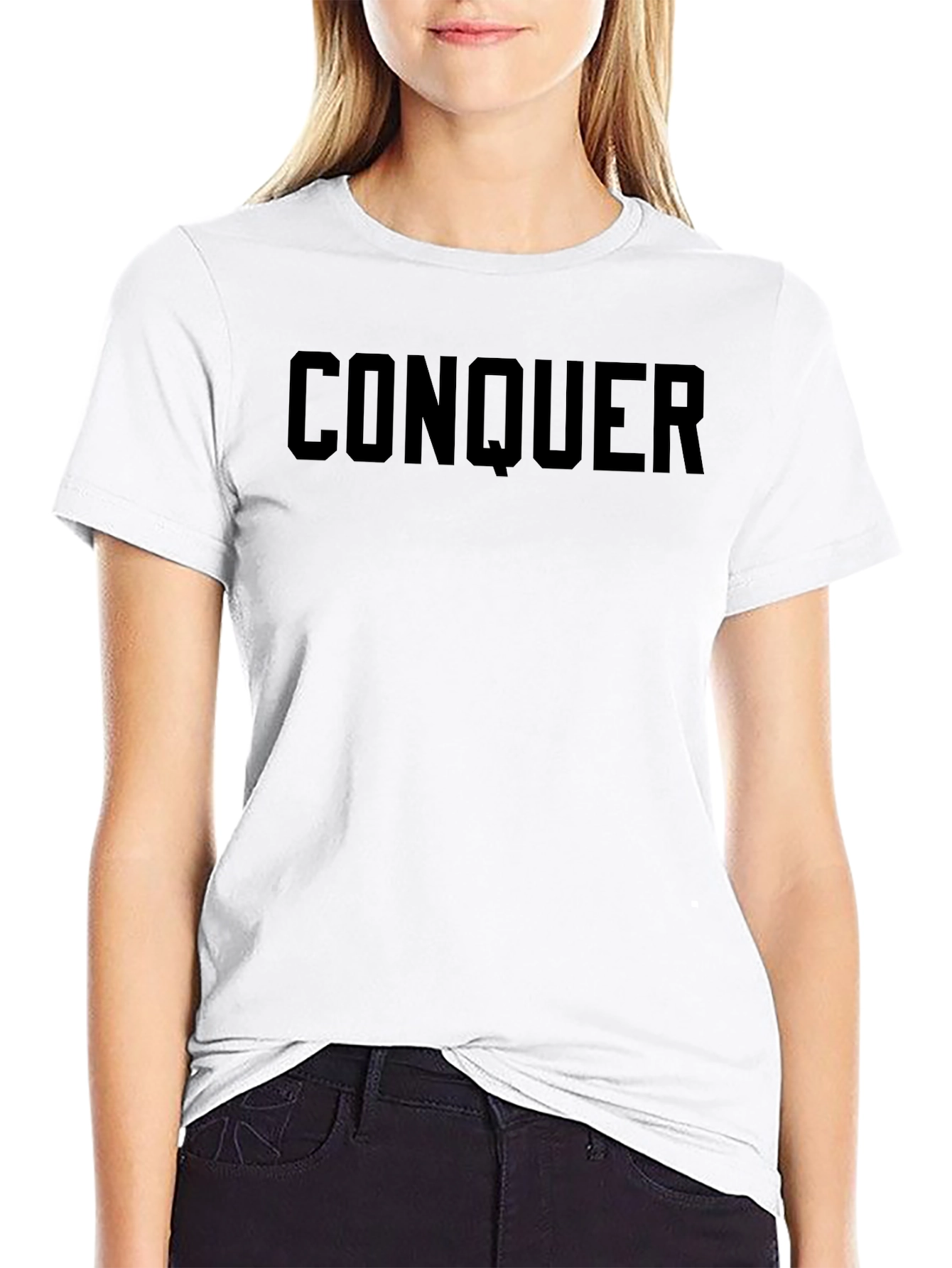 Conquer Black Graphic T-Shirt
