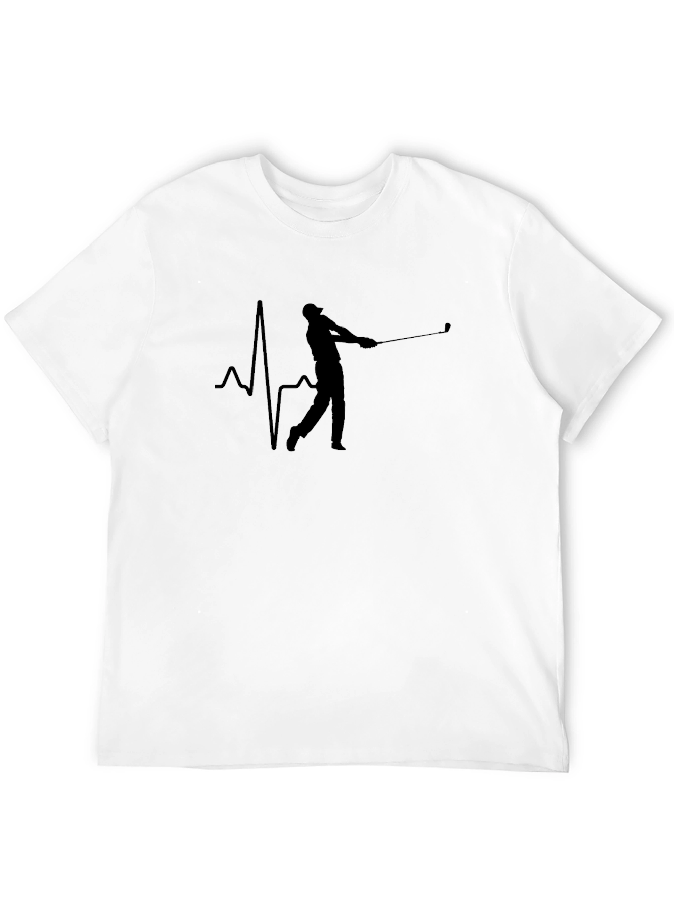 Golf Heartbeat T-Shirt - Golfers Pulse Tee
