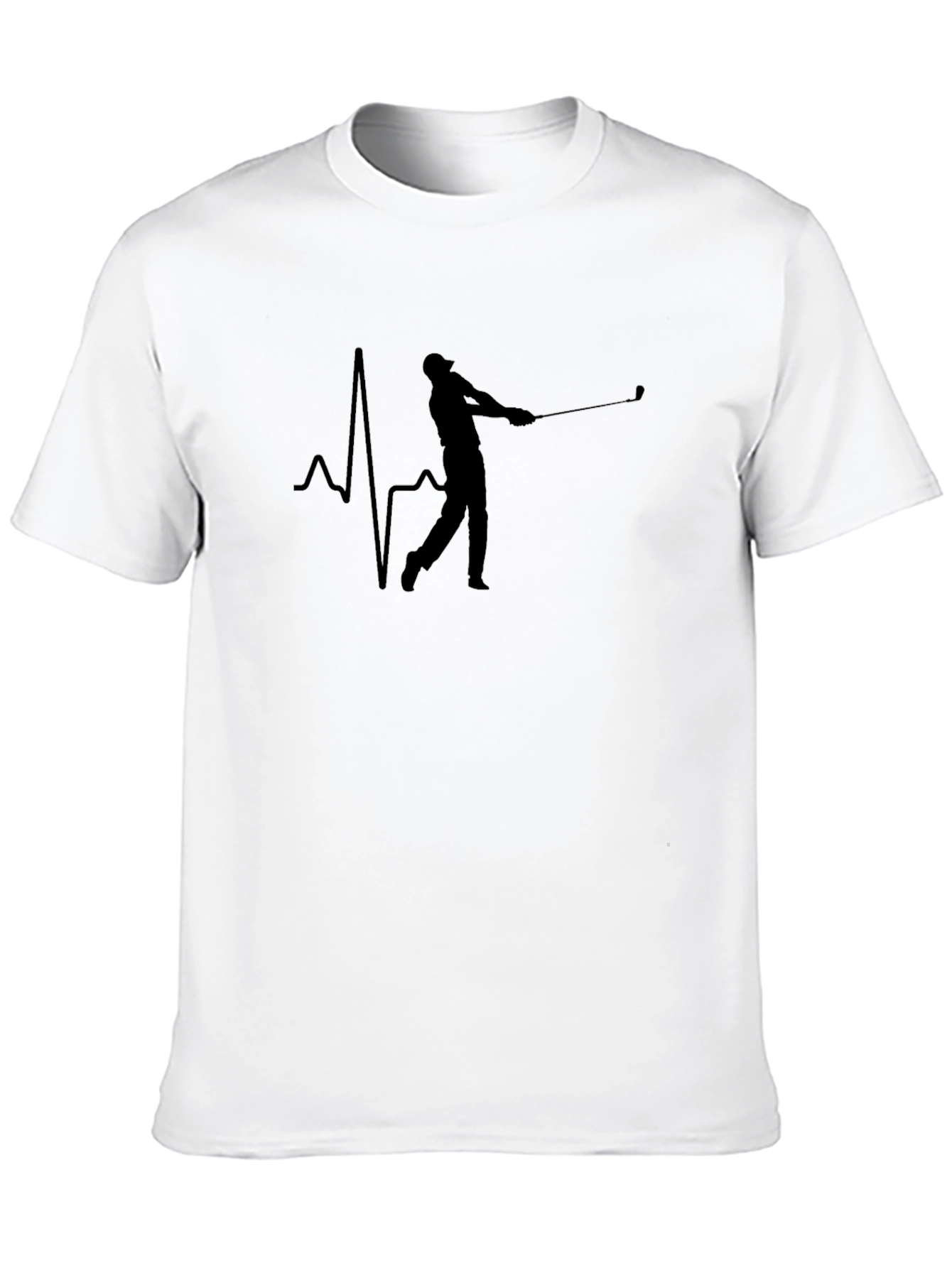 Golf Heartbeat T-Shirt - Golfers Pulse Tee
