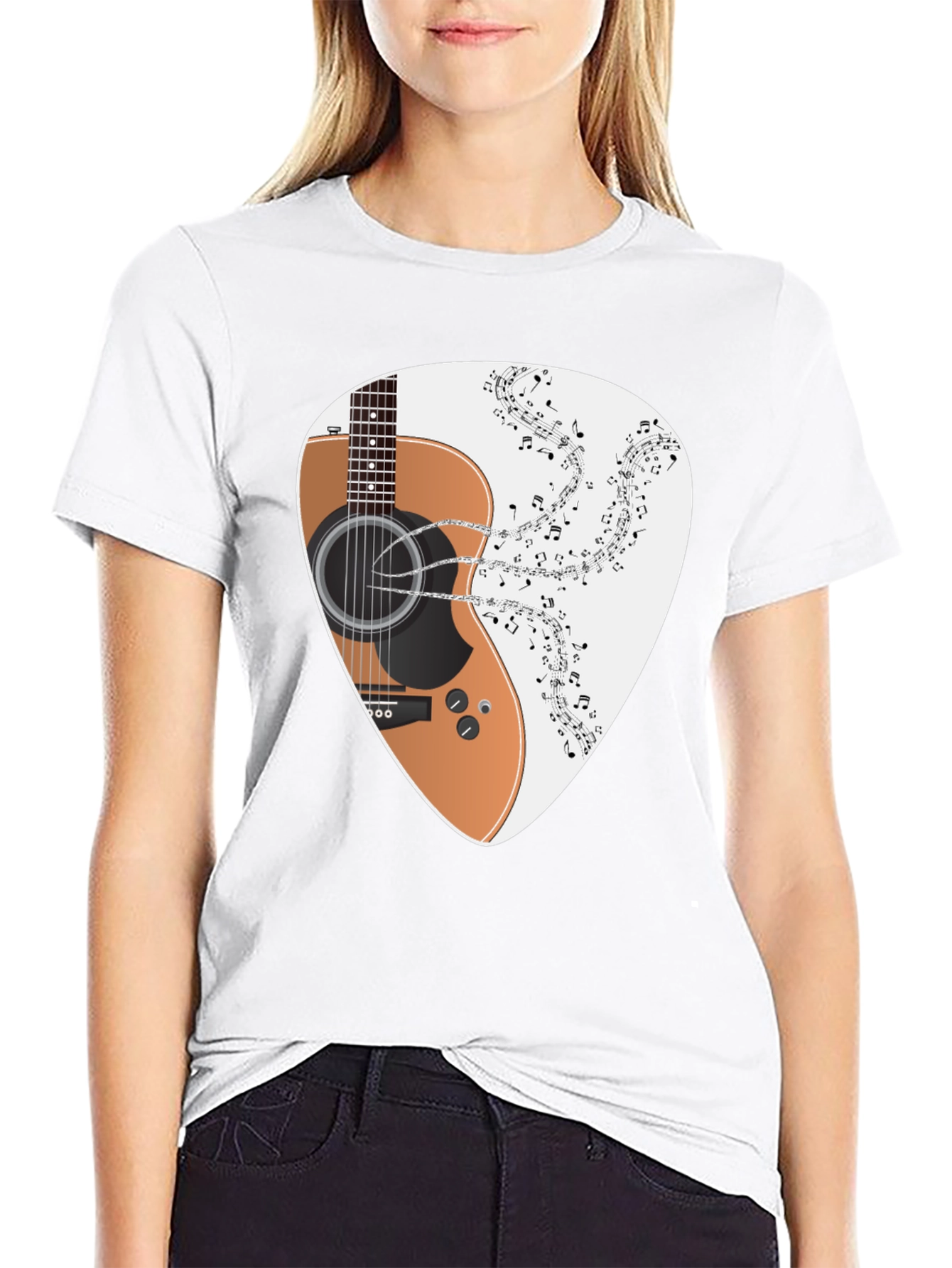 Guitar Music Tee - Classic Black T-Shirt