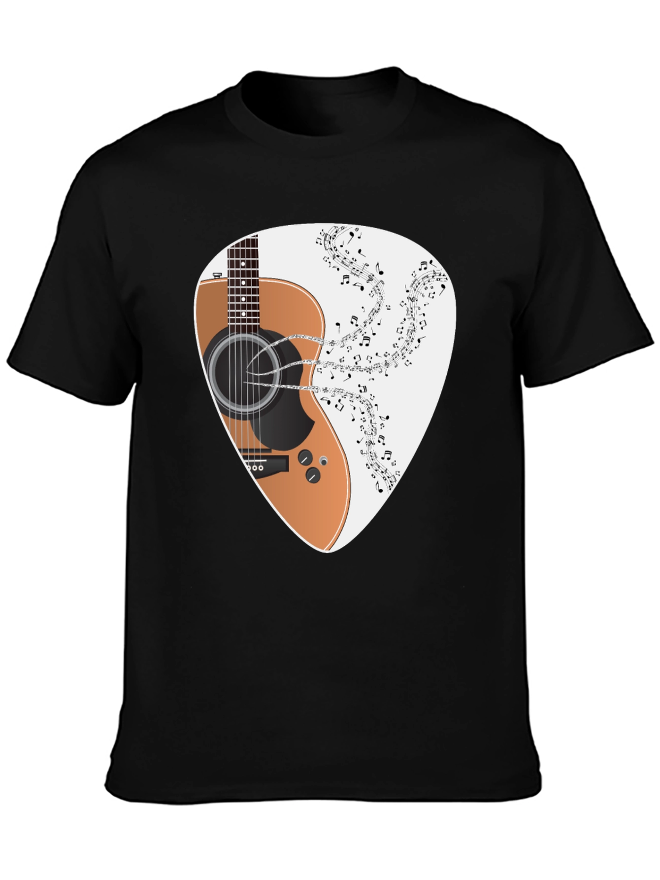 Guitar Music Tee - Classic Black T-Shirt