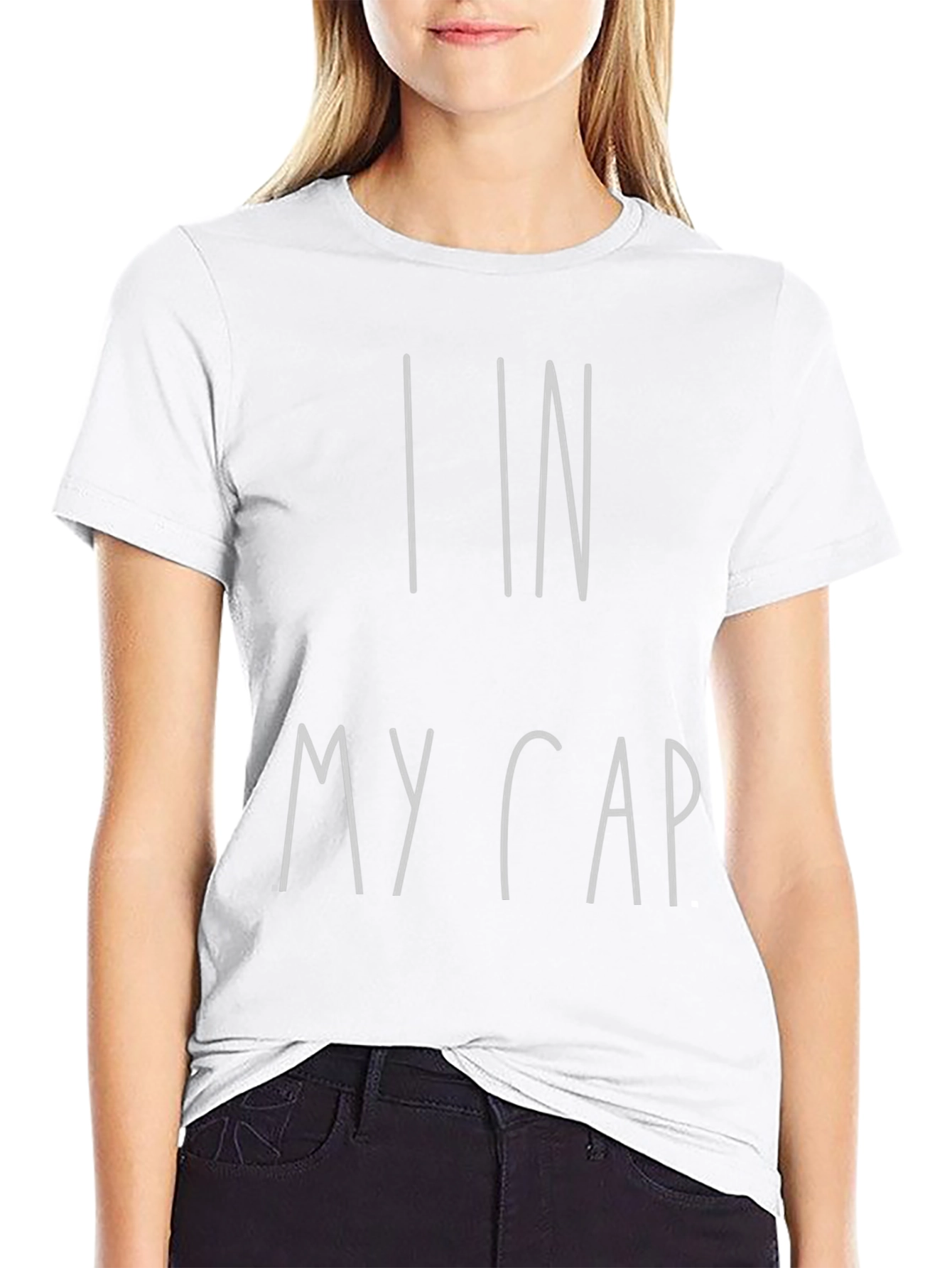 I In My Cap T-Shirt - Black Graphic Tee