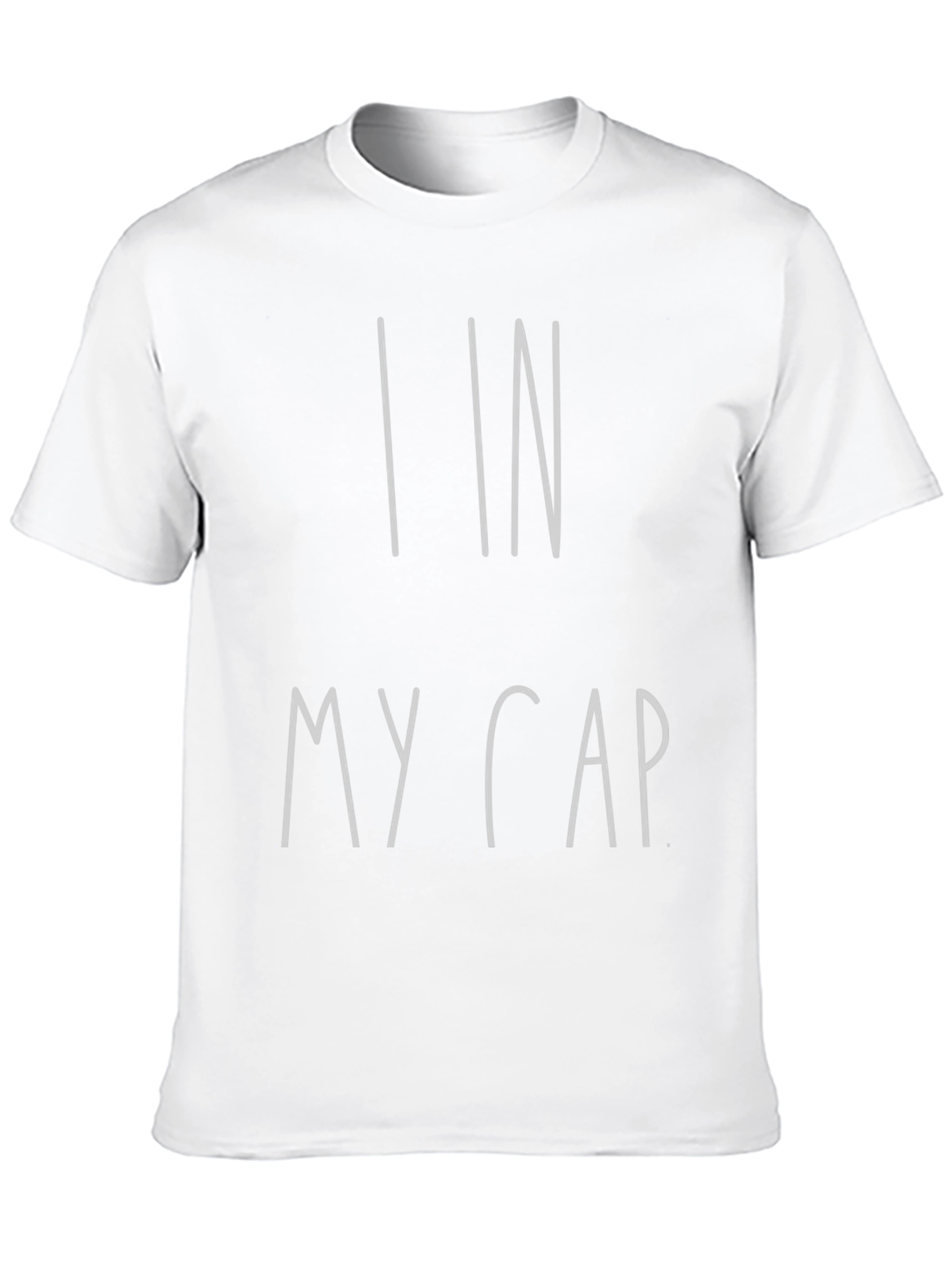 I In My Cap T-Shirt - Black Graphic Tee