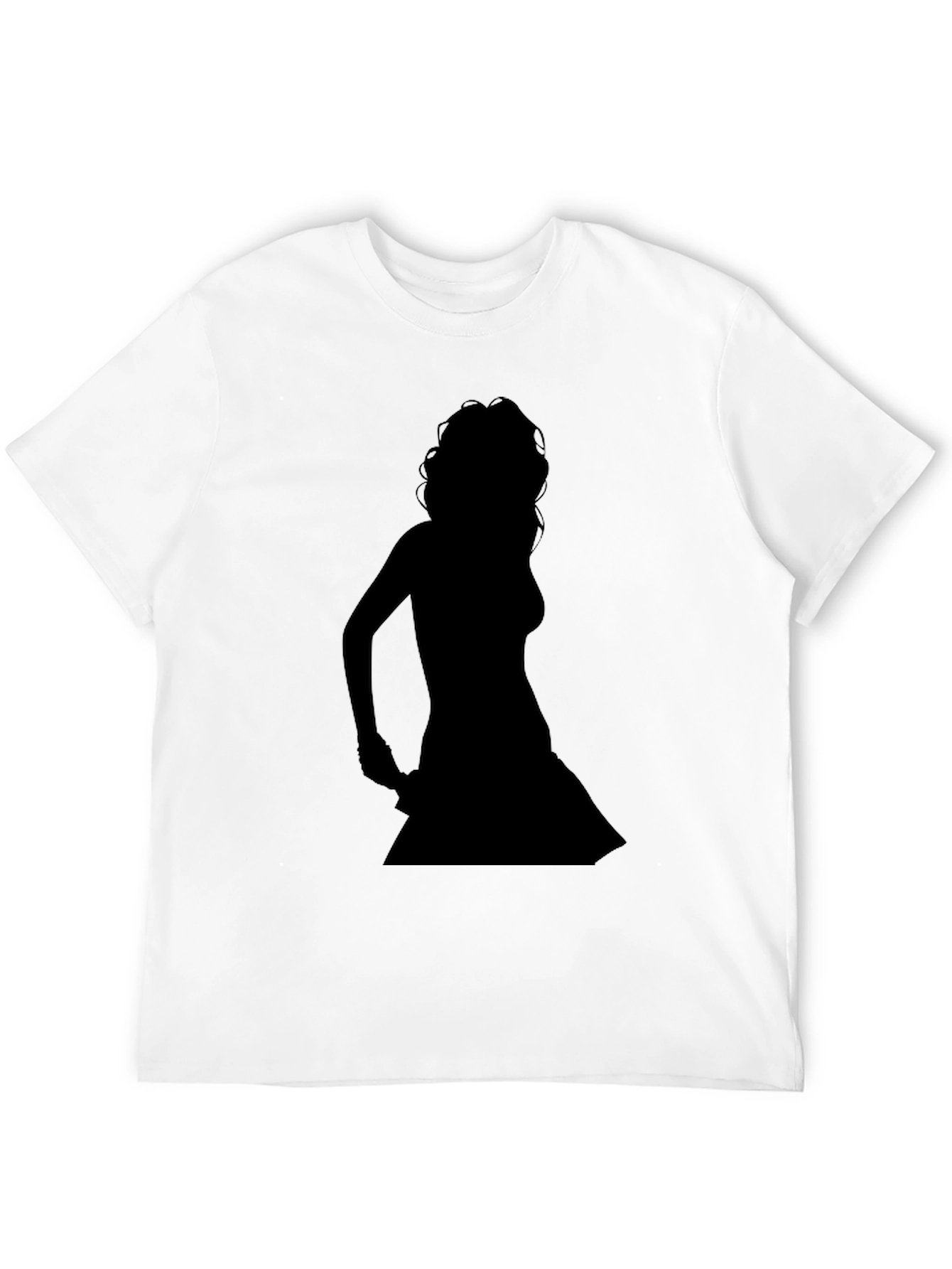 Silhouette Dancer Graphic Tee - Black Cotton Blend