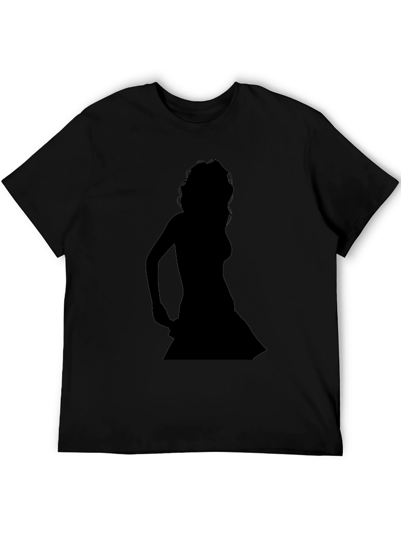 Silhouette Dancer Graphic Tee - Black Cotton Blend