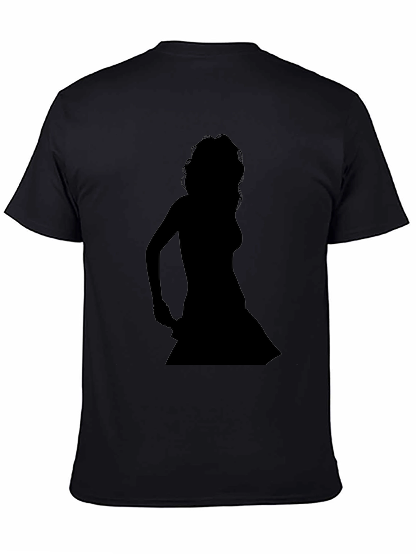 Silhouette Dancer Graphic Tee - Black Cotton Blend