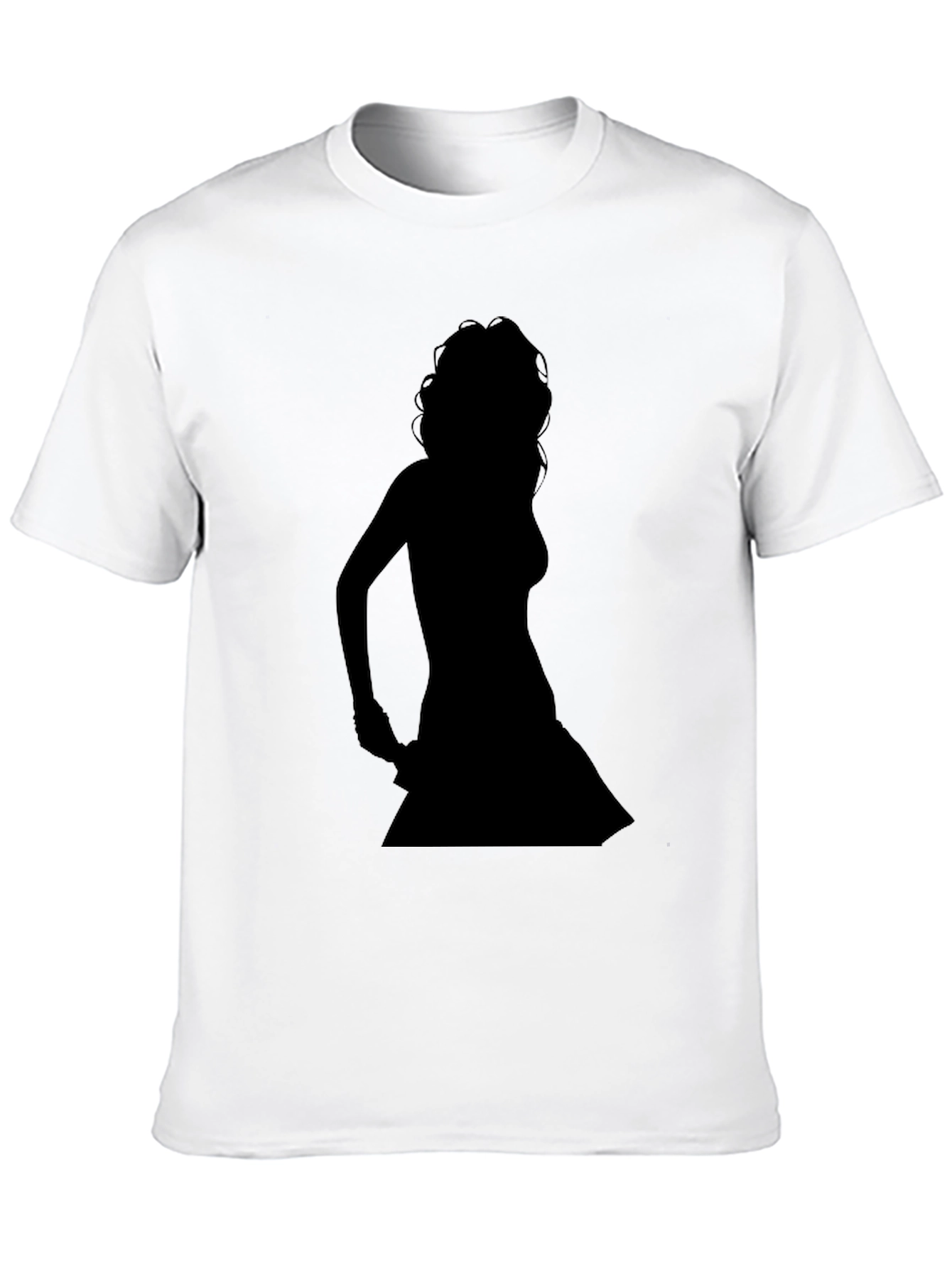 Silhouette Dancer Graphic Tee - Black Cotton Blend