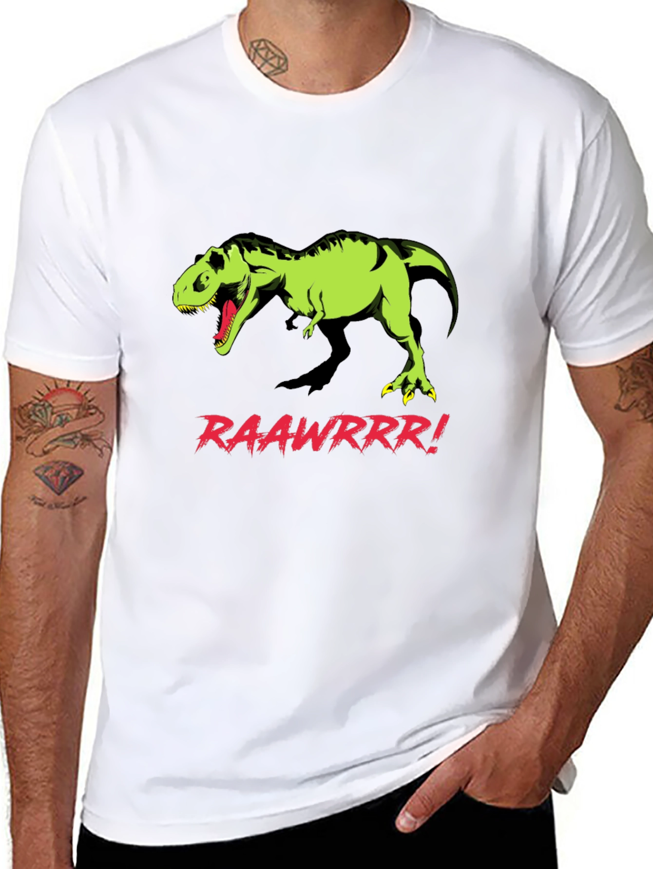 Roaring T-Rex Graphic Tee - Black