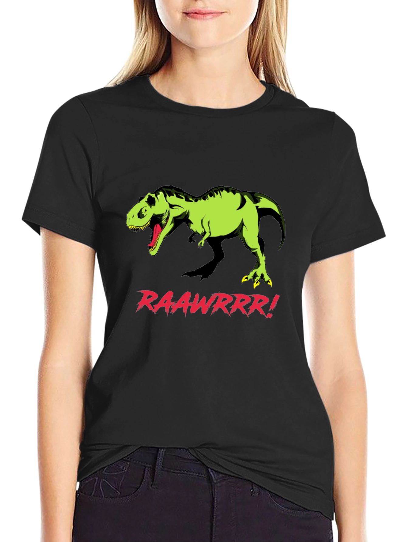 Roaring T-Rex Graphic Tee - Black