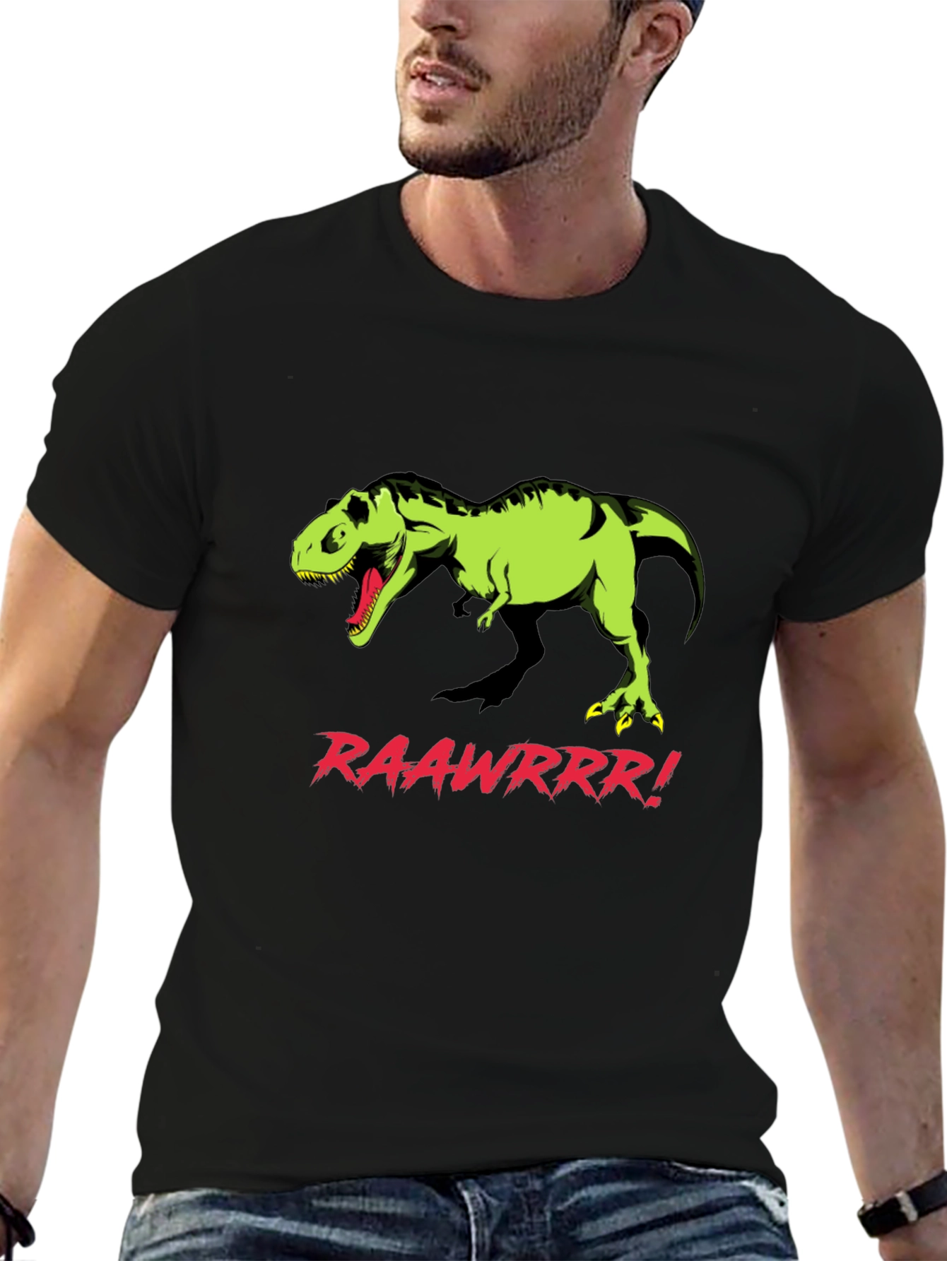 Roaring T-Rex Graphic Tee - Black